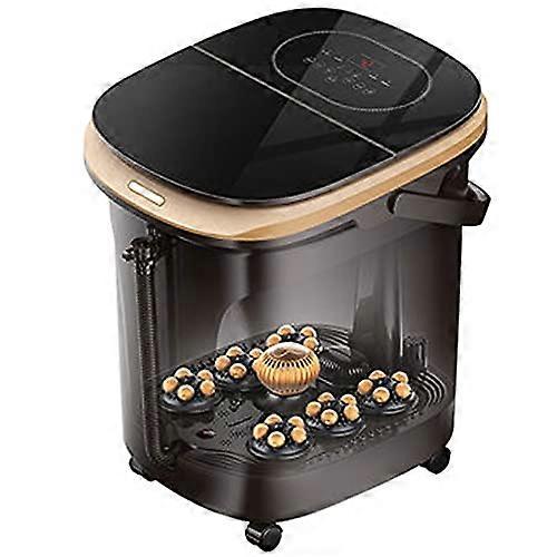 Foot Spa Massager With Bubbles And Lights, Heated Temperature Control For Home Use, Relaxing Tired Feet