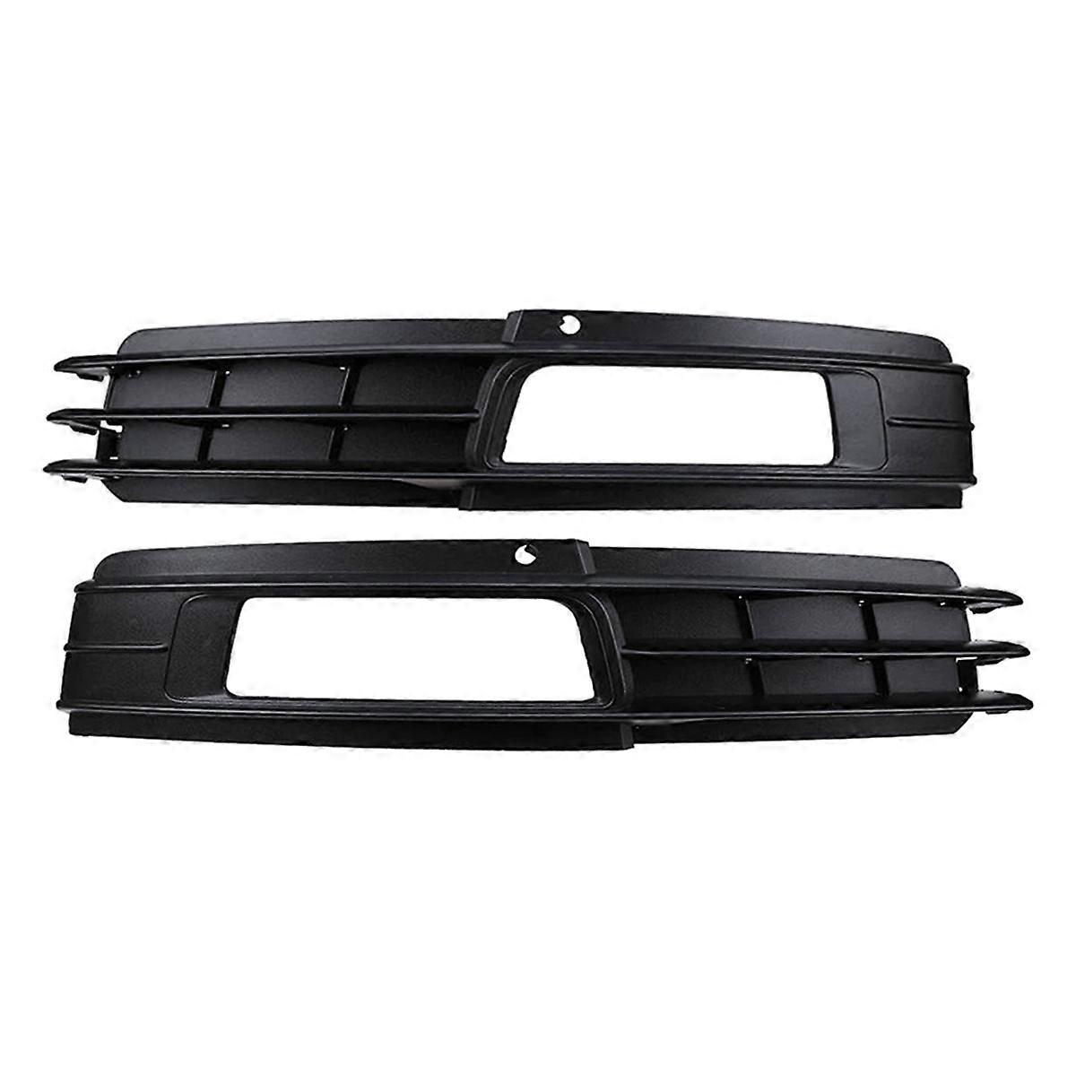 2Pcs Left & Right Front Bumper Fog Light Grilles Cover 4F0807681P,4F0807682P for A6 C6 09-2011