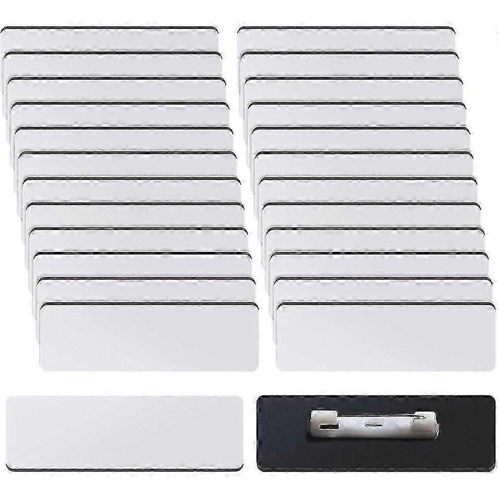 Identification Badges Name Tag Badge Exhibitions Diy Capable Blank Sublimation Name Badges 7.6x3.8cm 32Pcs
