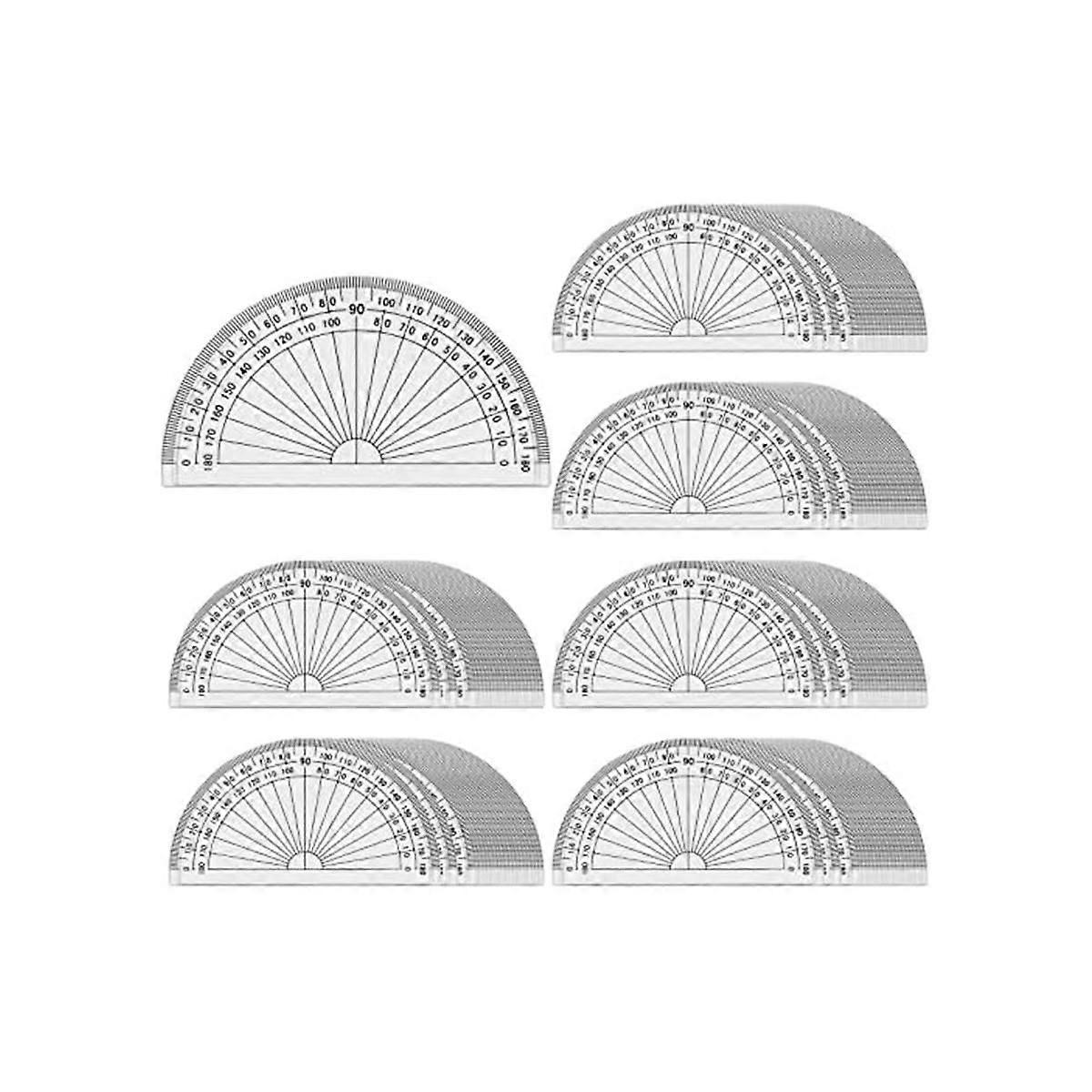 100 Pcs Math Protractors Plastic Protractor 180 Degrees,Protractors Bulk for Classroom, Protractor