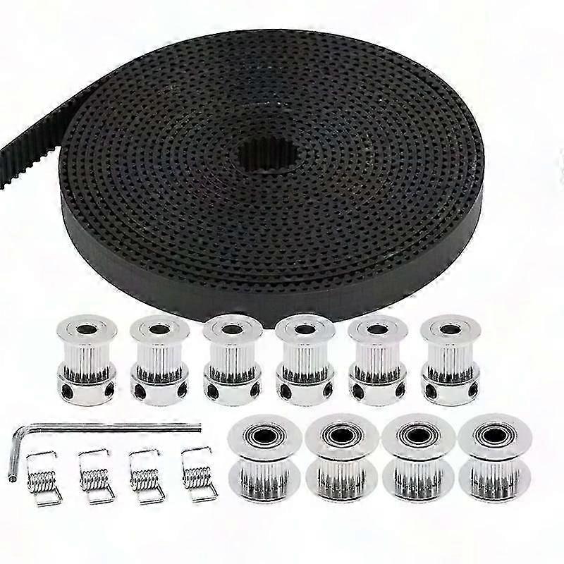 5M GT2 Timing Belt 10mm Width 20 Teeth 5mm Bore Pulley + Idler Tensioner Spring