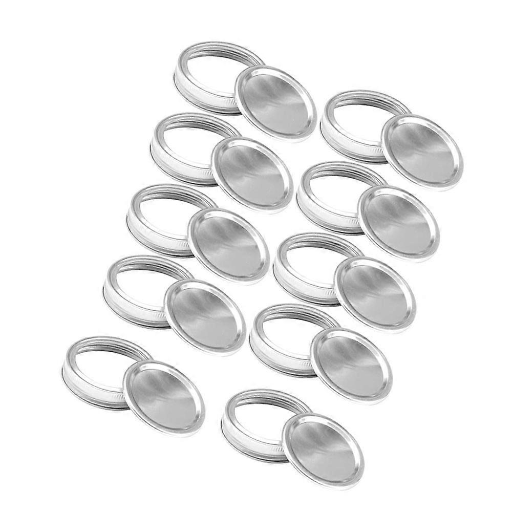 Leak Proof Jar Lids Aluminum Alloy Round Sealing Food Preservation Refrigeration Freezing 10Pcs