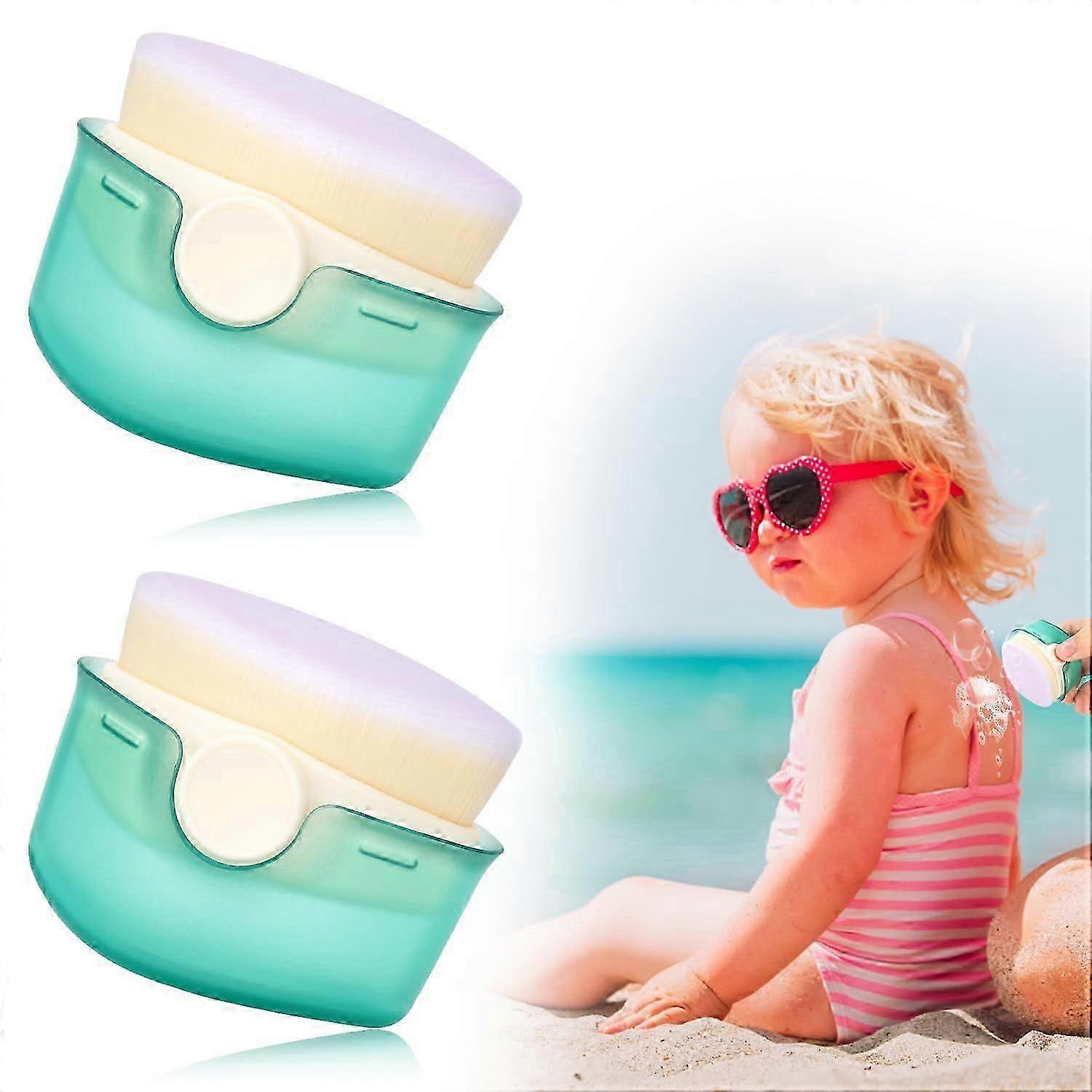 2025 High quality  2pcs Sunscreen Applicator, Portable Sunscreen Brush