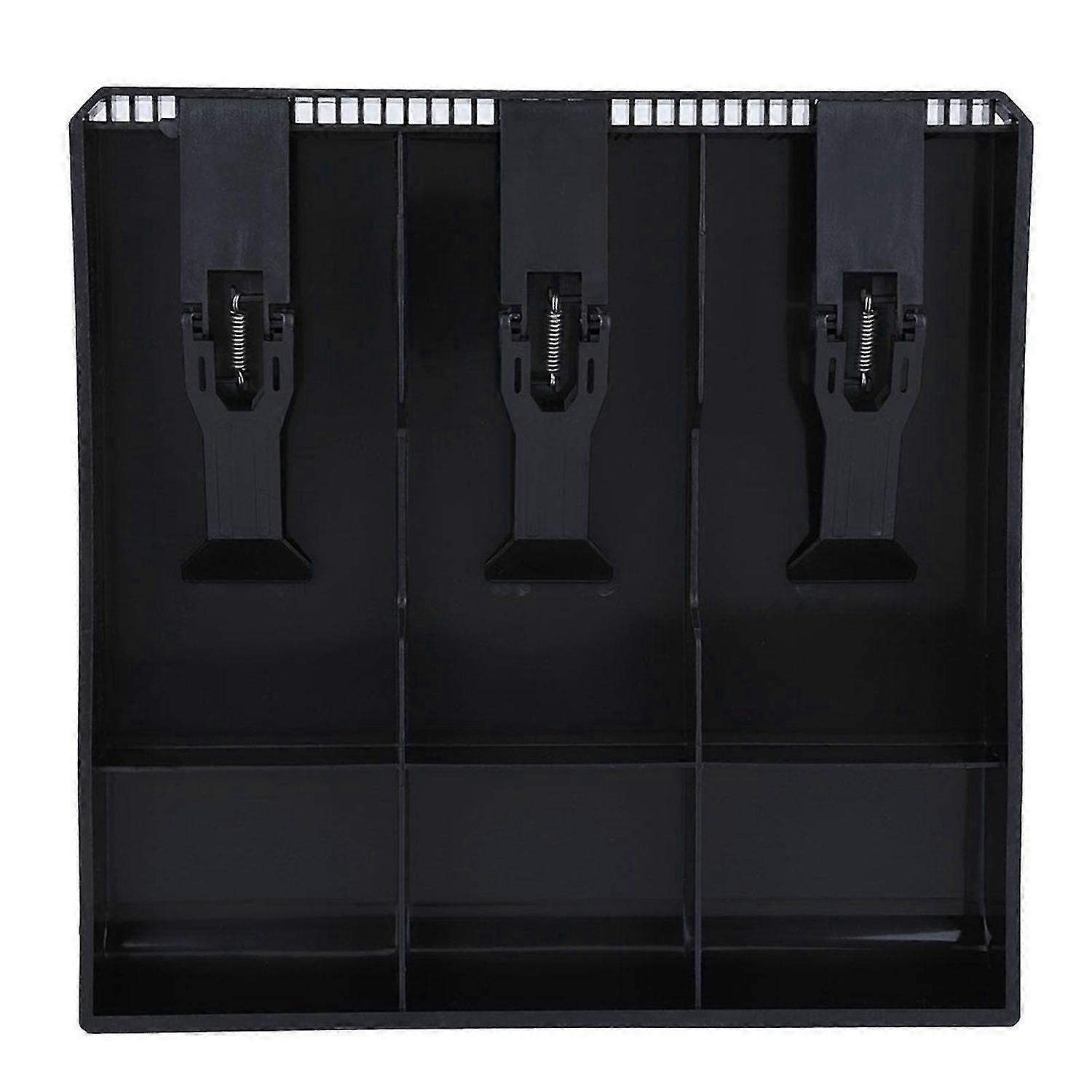 High quality Three-grid supermarket cash register box (black)