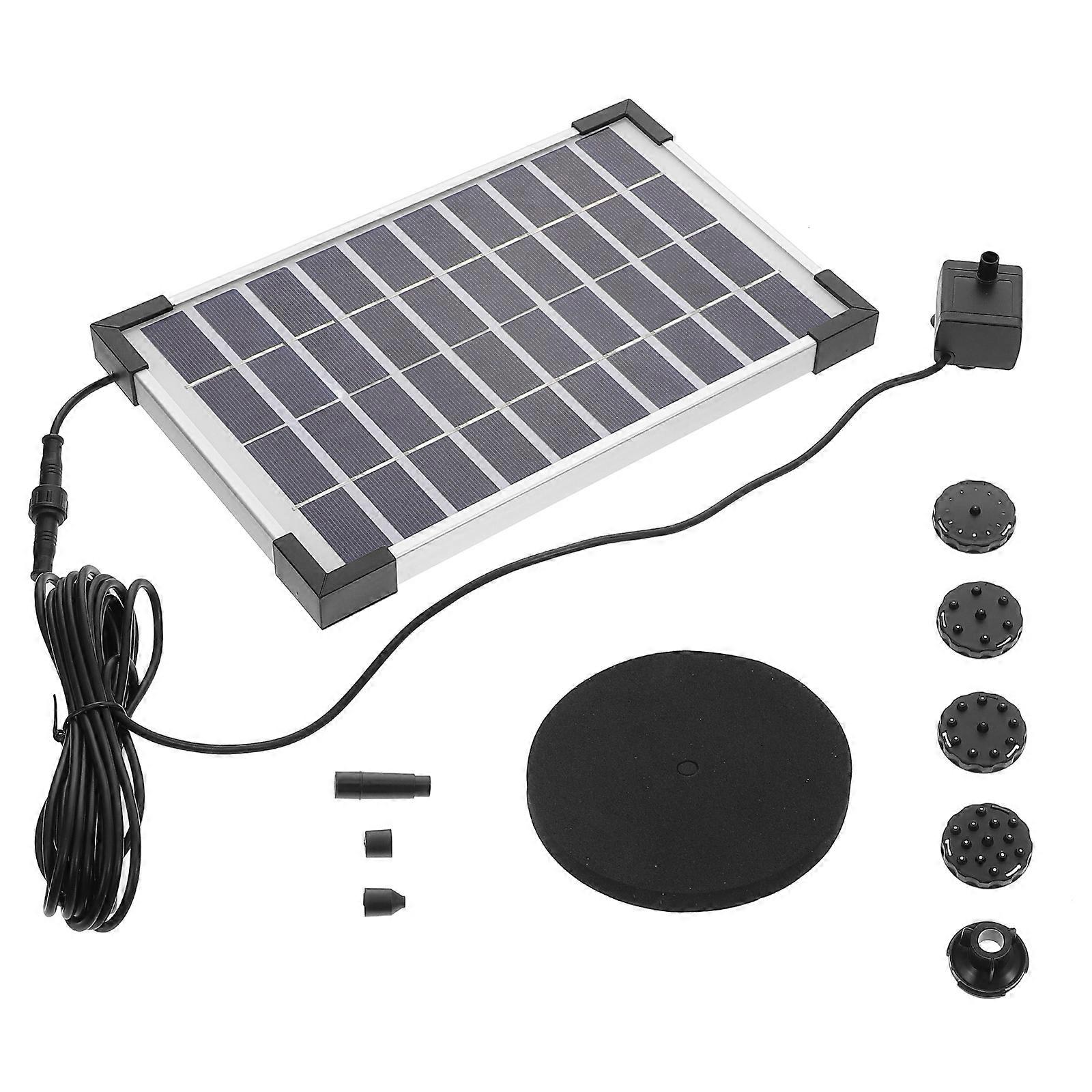 Solar Powered Fountain Set for House Use with ABS Material Black Color Lightweight Portable