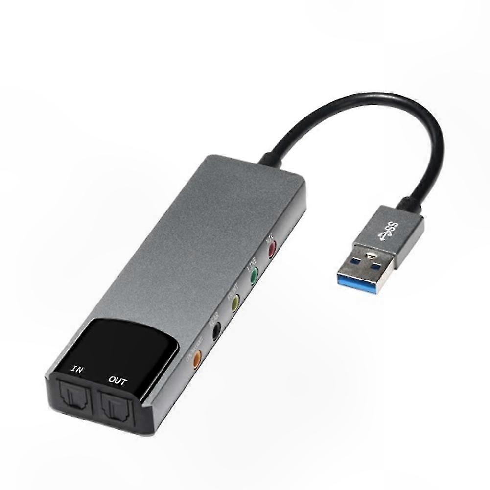 7.1 5.1 Channel USB o Adapter with SPDIF Optical for PC External Sound Card
