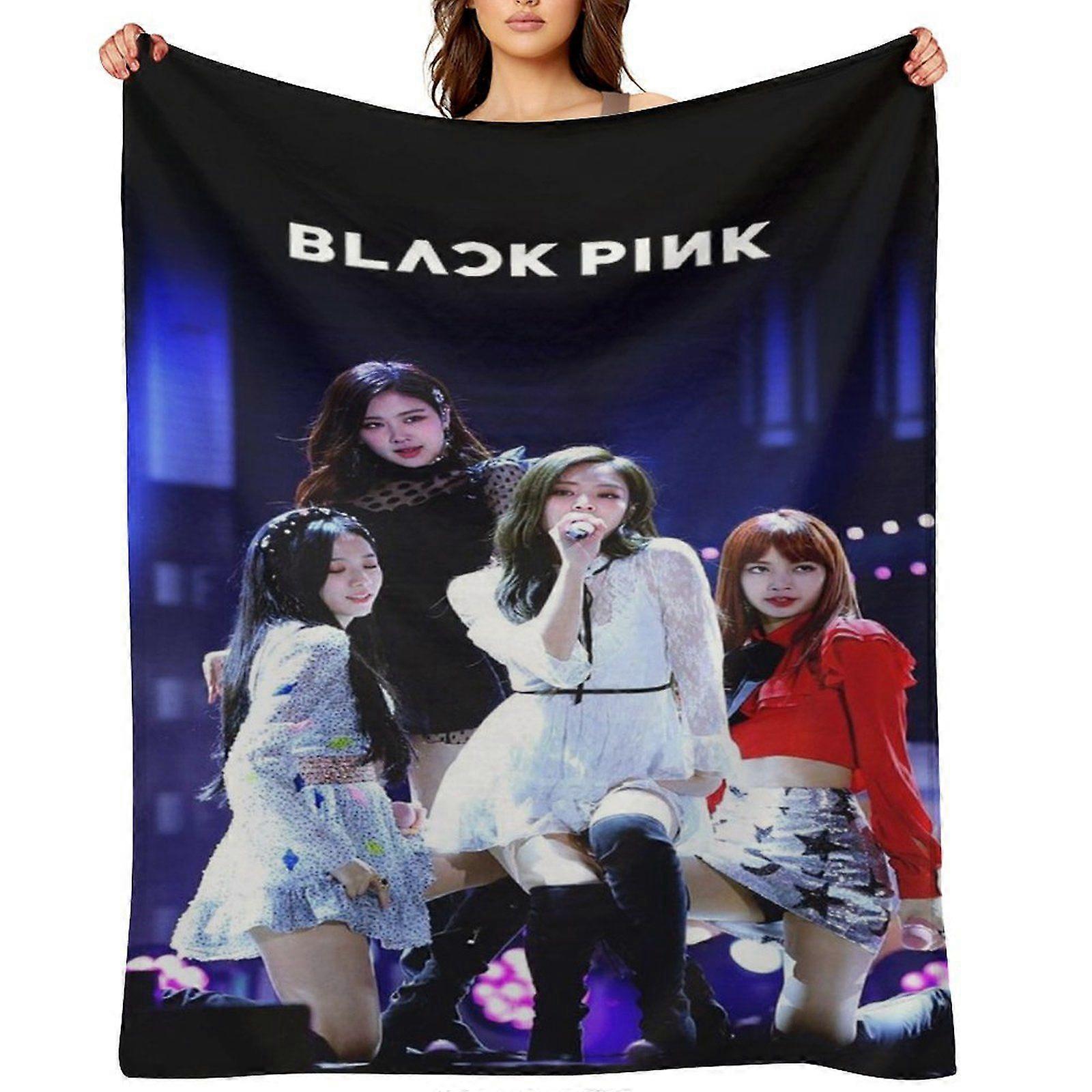 BLACKPINK رمي بطانية هدية ، بطانية من الفانيلا ، مناسبة للرجال والنساء ، مناسبة لجميع الفصول ، بطانية دافئة ، ديكور منزلي (444) 125x100 سم