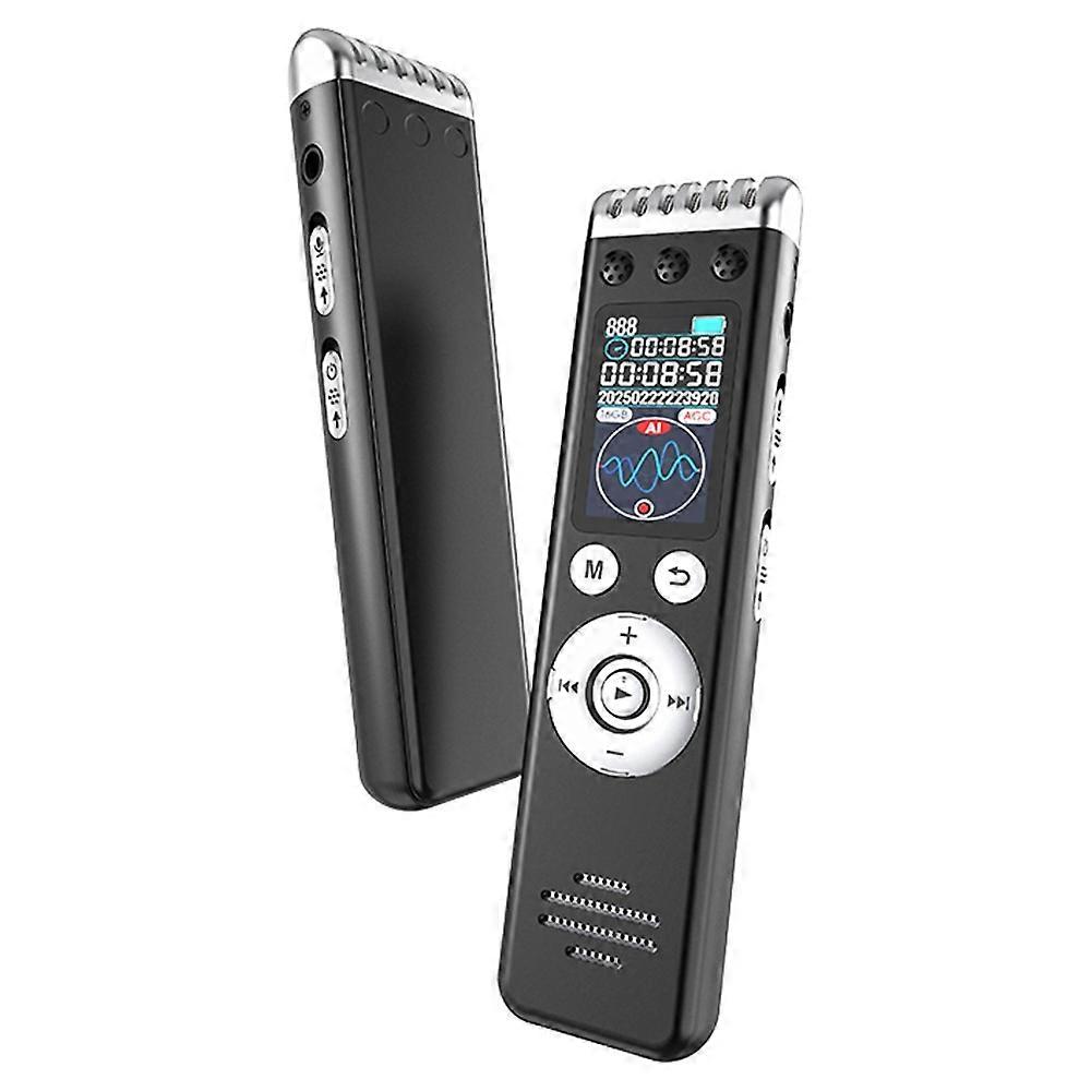 Q88A AI Smart Voice Recorder 8GB HD Noise Reduction One-Touch Recording Pen 1.14 Inch IPS Screen