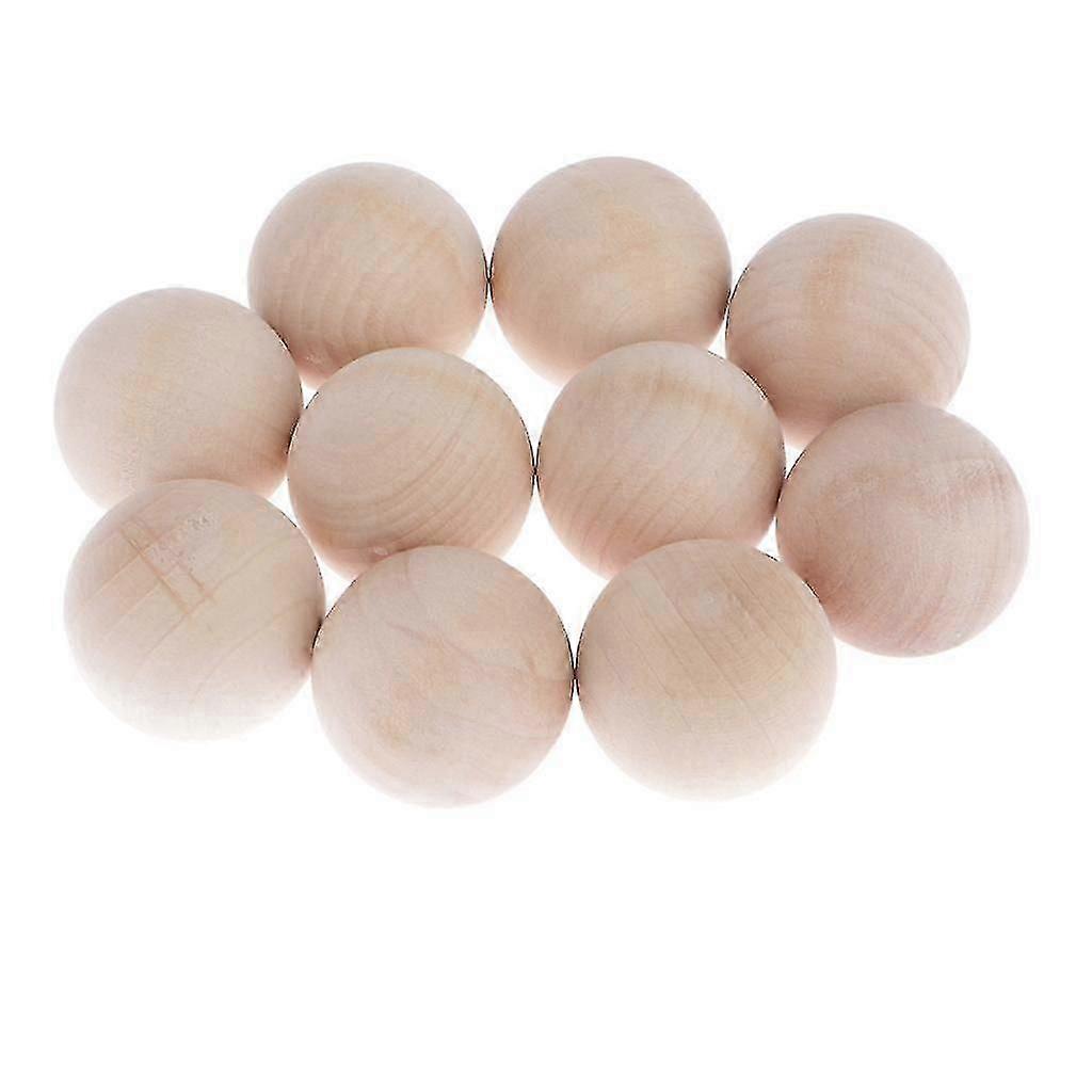 10x堅材の球の固体自然なブナの木の球のビーズの技術作成