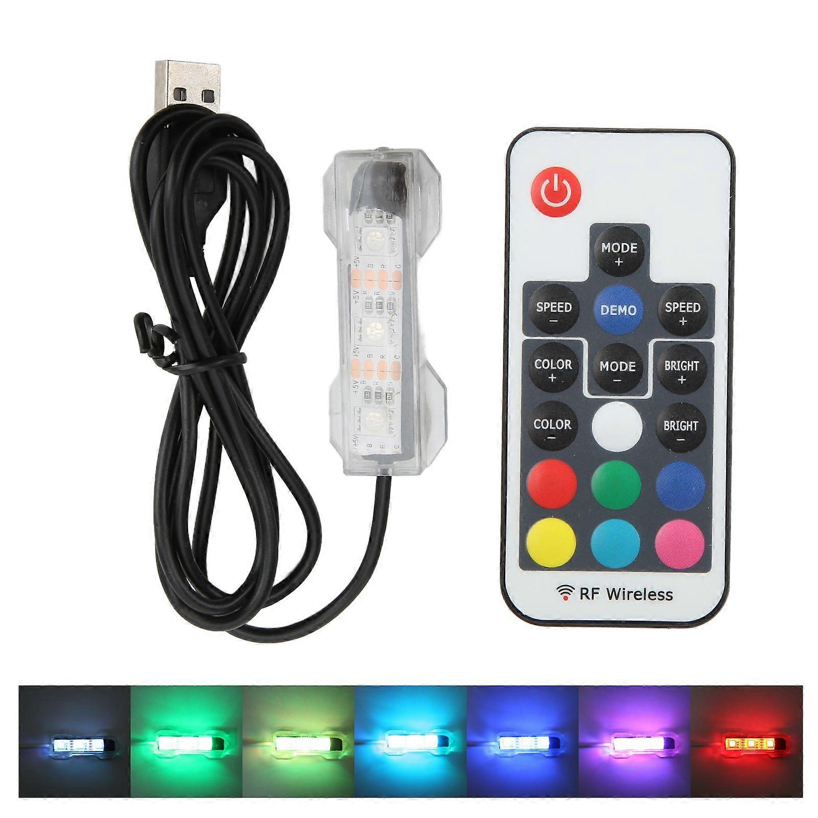 LED Aquarium Light Micro Landscape Fish Tank Remote Control Light for Medium Small Fish Tanks with Hex Square BlocksBlack Line