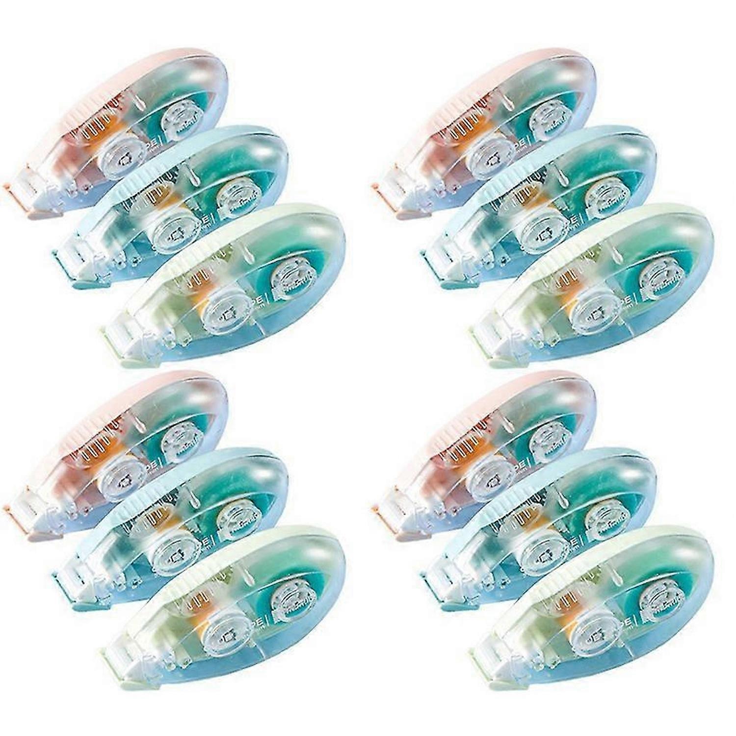 12Pcs Double Sided Tape Roller 3 Colors Tape for Scrapbooking Tape