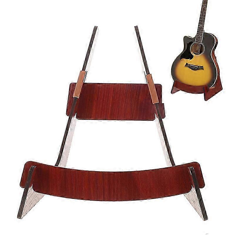 Wooden Guitar Stand For Acoustic And Electric Instruments Portable Shaped Floor Display Holder For Ukulele Mandolin Bass
