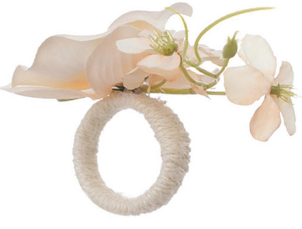 Champagne Flower Napkin Ring for Elegant Dining 2025