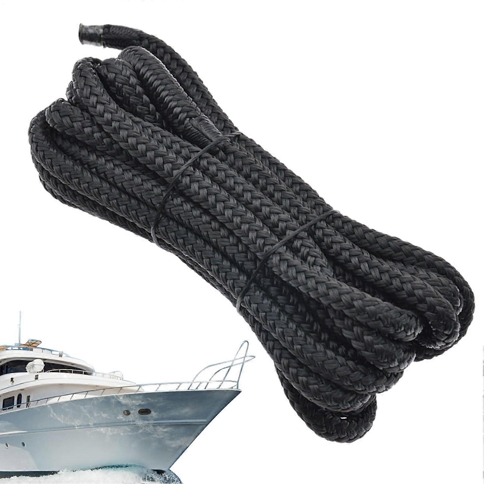 Marine Rope - Durable Dock Ropes with Eyelet for Canoe, Ski, Beach, Rafting, Lake, Sailing, and Tubing Activities