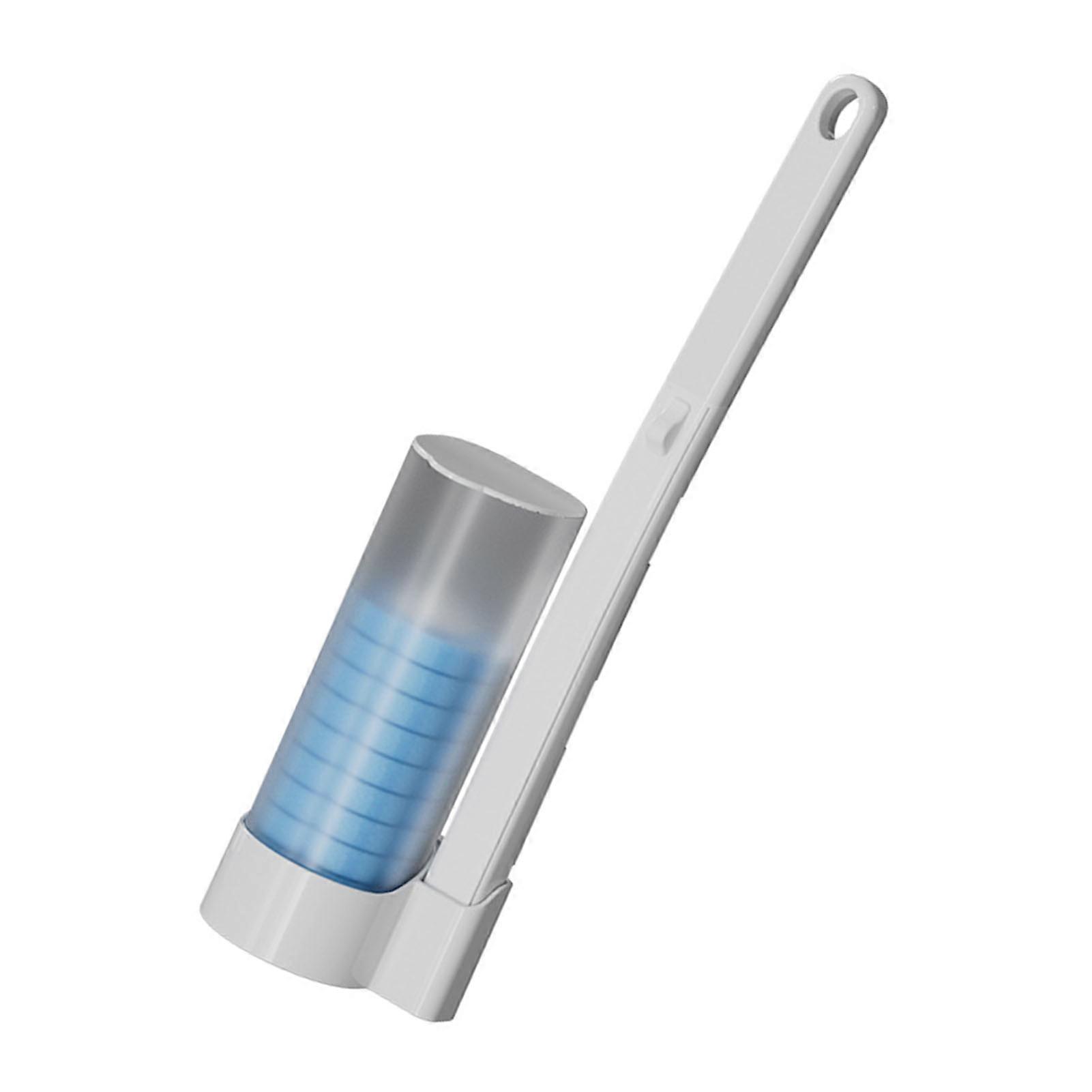 Disposable Toilet Brush Set with 6 Replaceable 40x5.5cm Heads