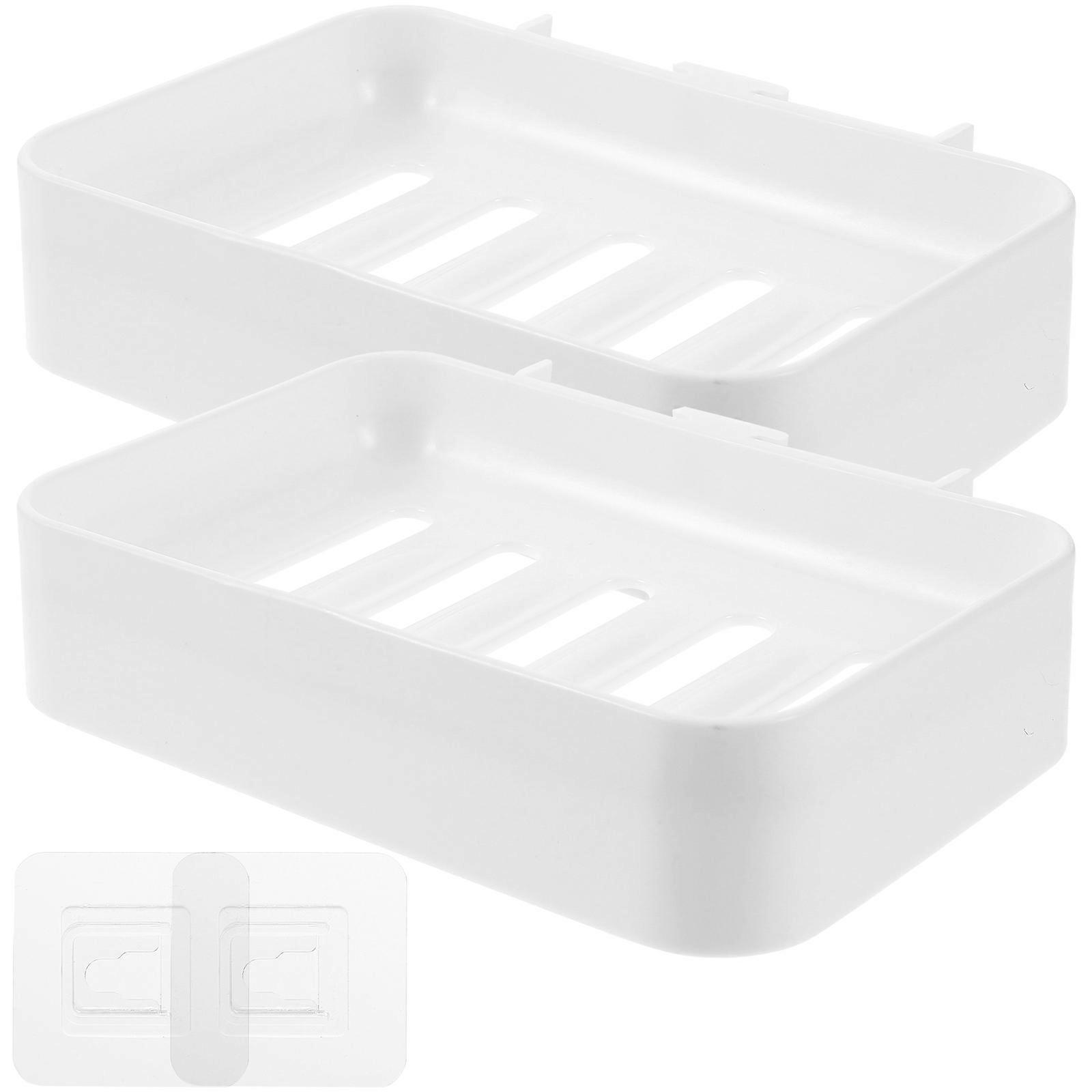 Punch Free Soap Shelf Wall Mount Storage Holder 2Pcs for Soap Holding