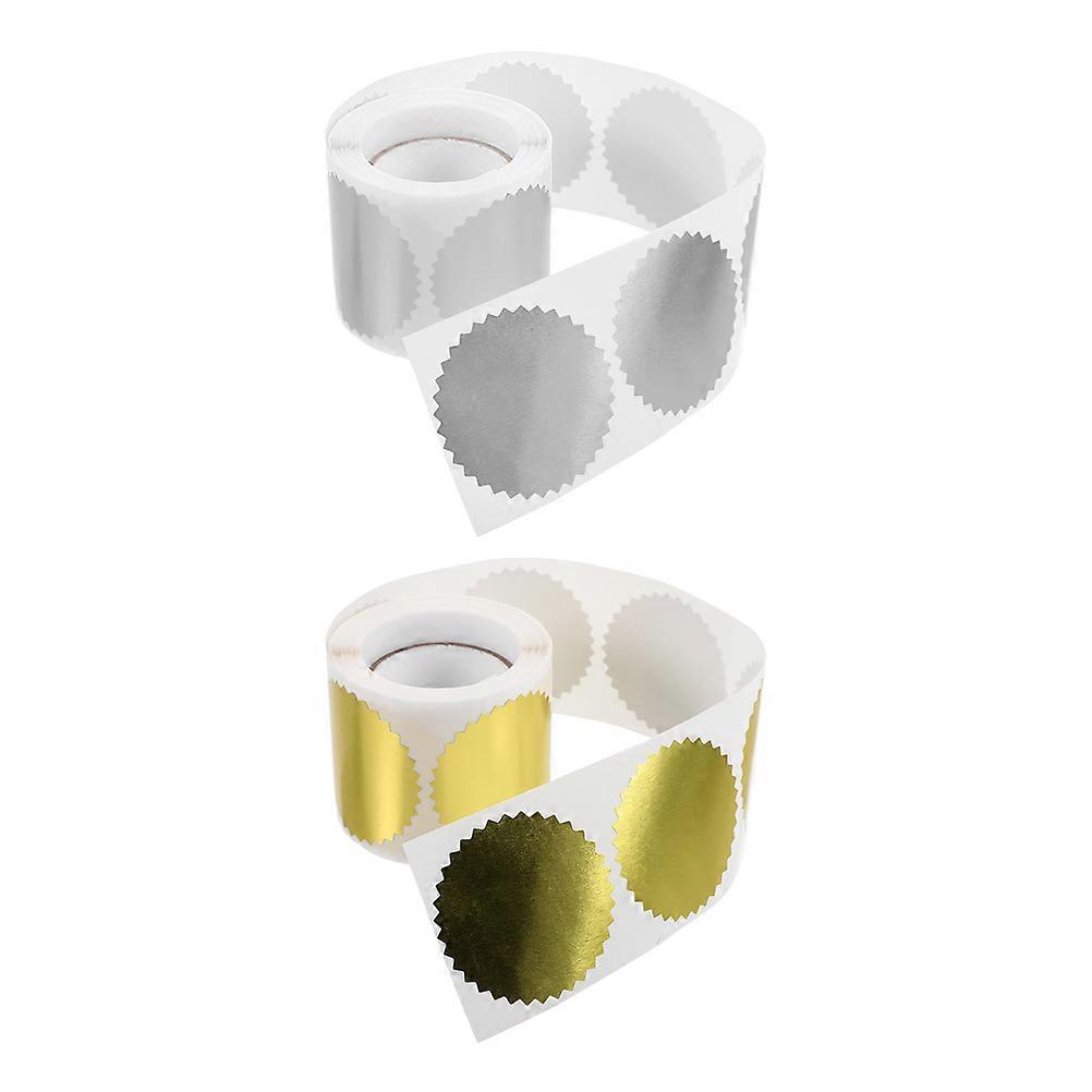 Steel Embossed Seal Stickers for Graduation Certificates 2 Rolls Labels