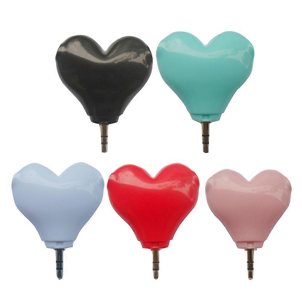 Headphone Splitter Male to 2 Port 3.5mm Earphones Speakers Traveling Assorted Color 5Set