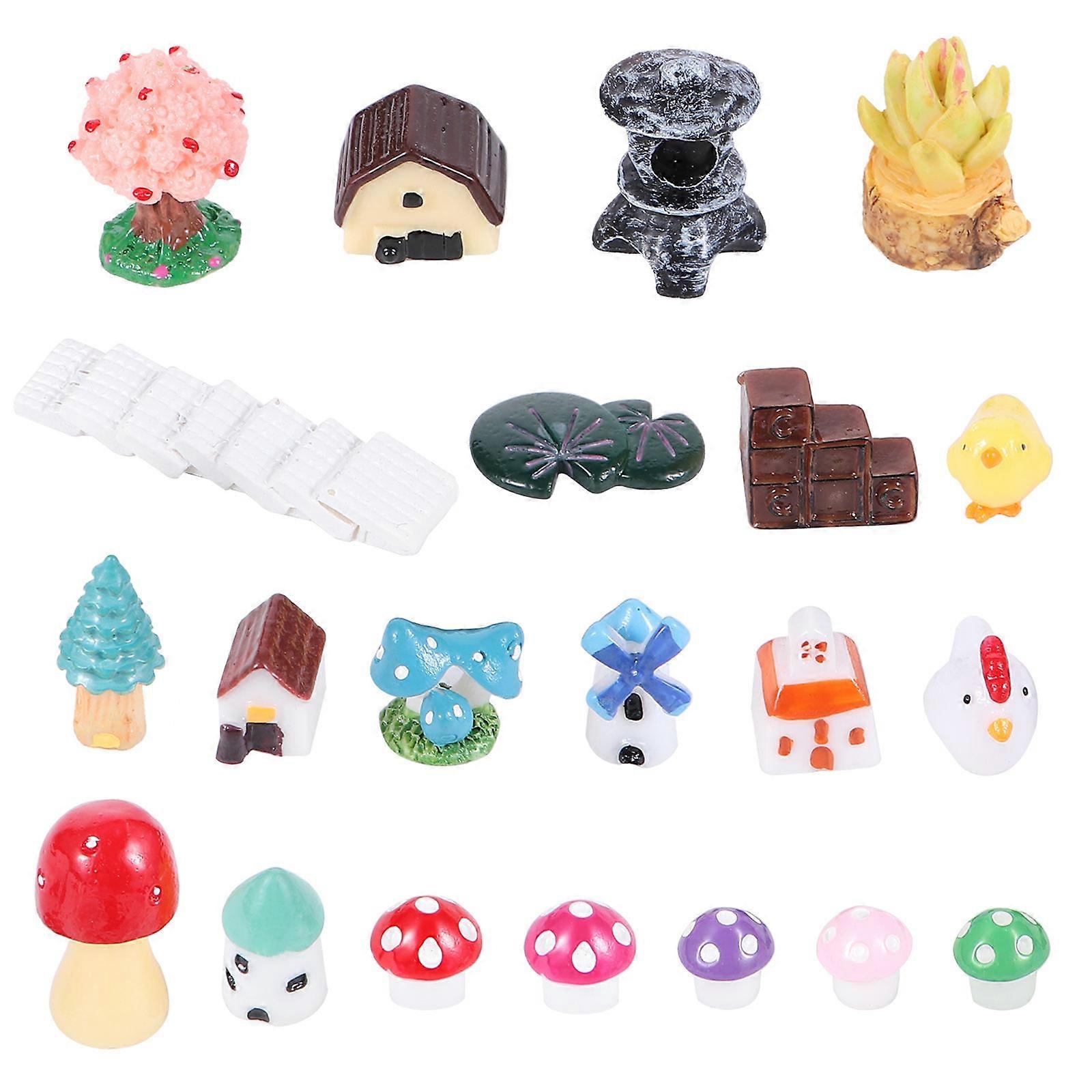 Micro Landscape Decor Assorted Color Moss Micro Landscape Ocean Bottle Decors 20Pcs