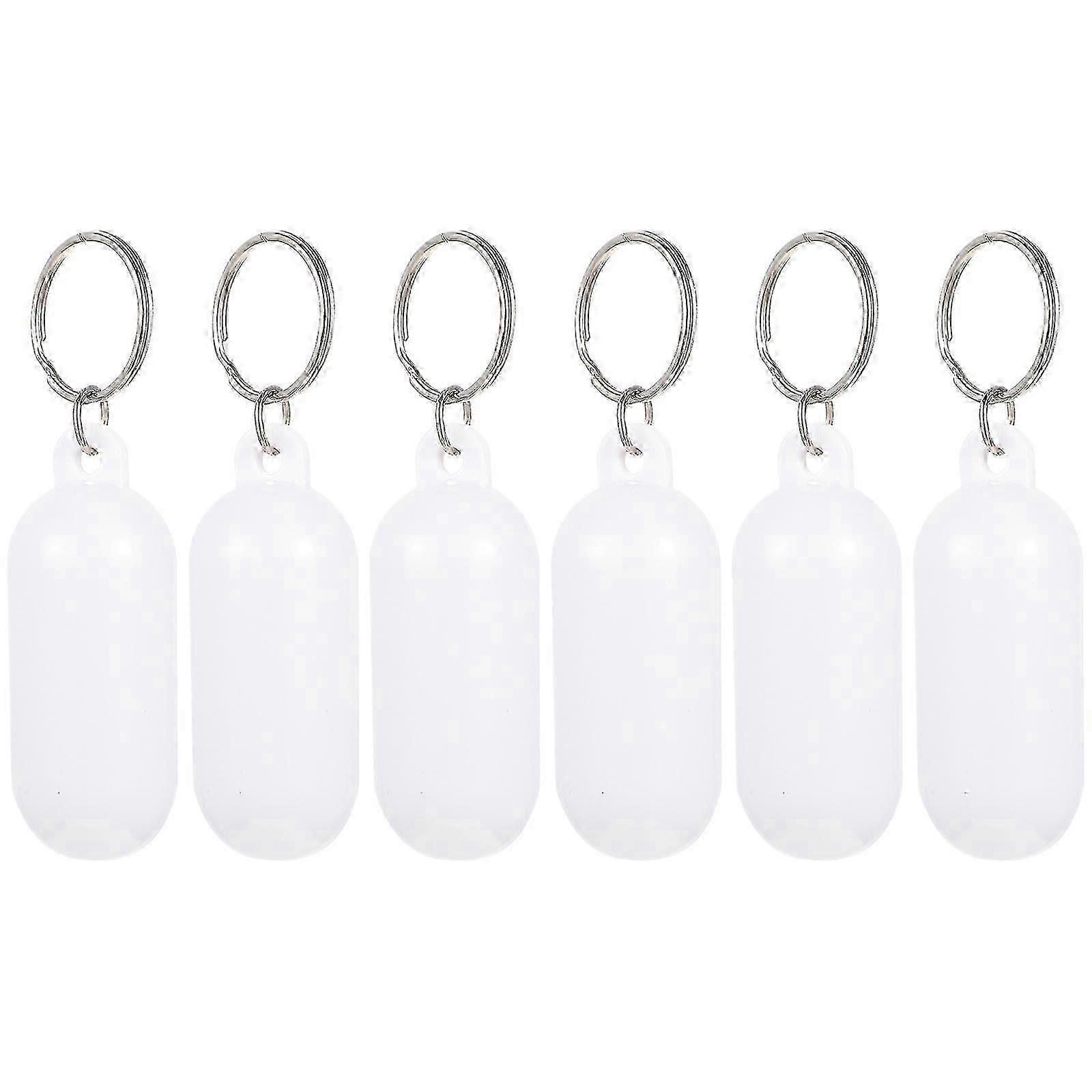 6pcs Float Keychain Pendants Bag Keyrings Backpack Hanging Decors Key Rings