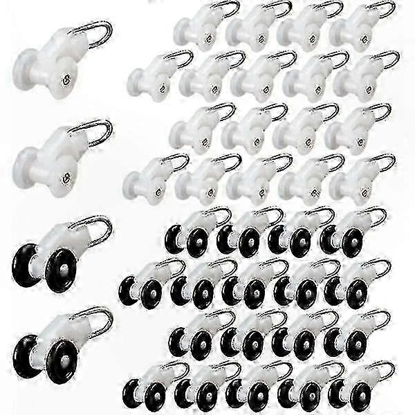 Pergola Track Rollers - 40 Pack Glider Rail Components for Outdoor Structures