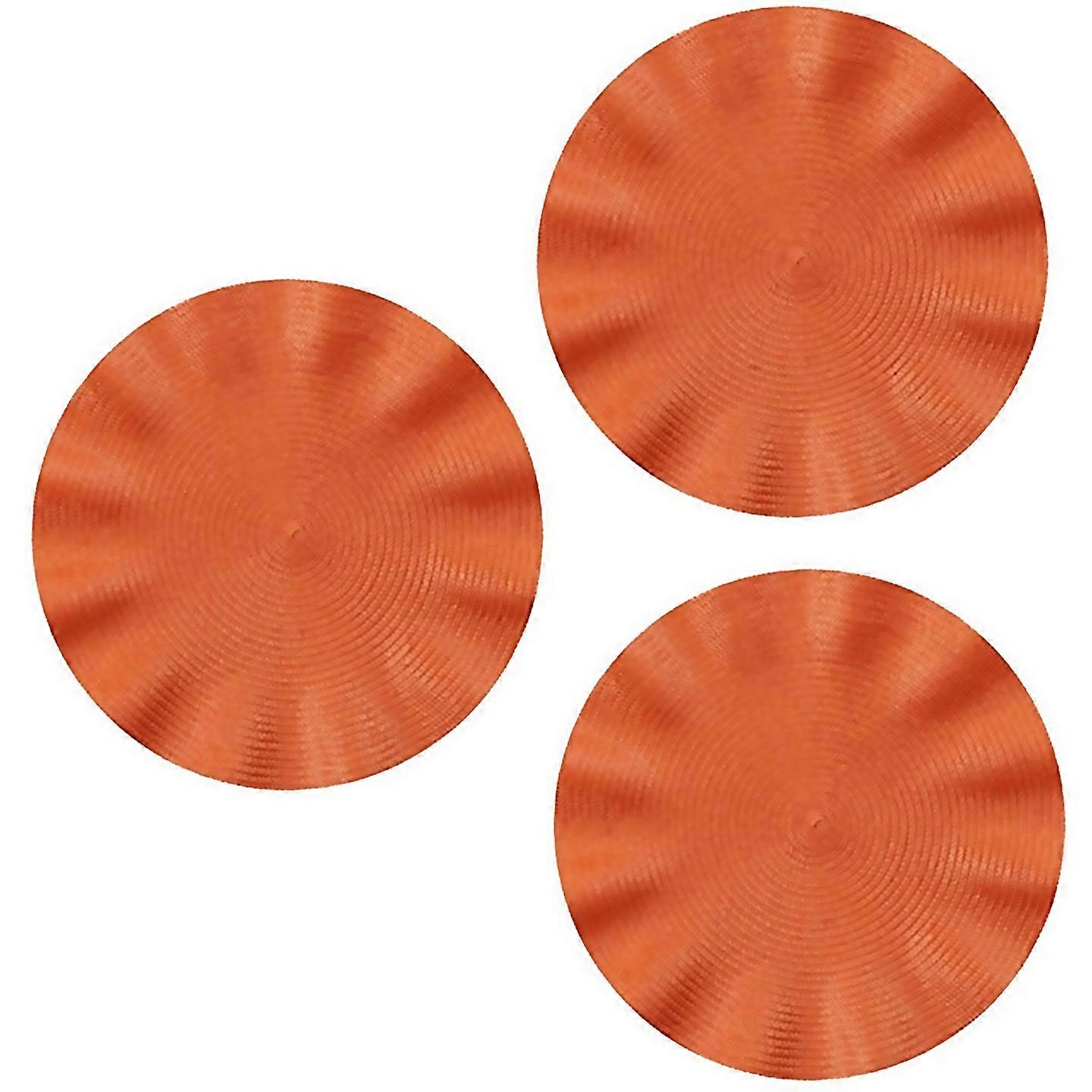 For Wave Round Placemat Round Antiscalding Matkitchen Table Matorange