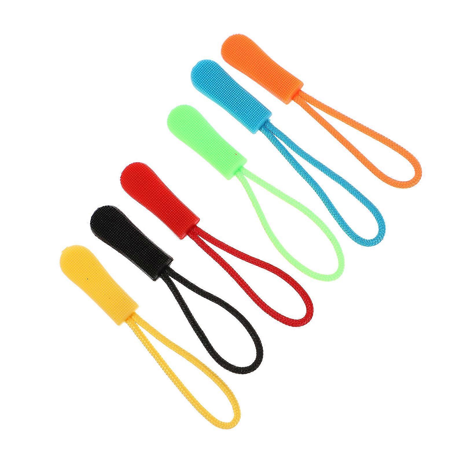 Zipper Puller Cables for Replacement 60Pcs Assorted Color Durable PVC