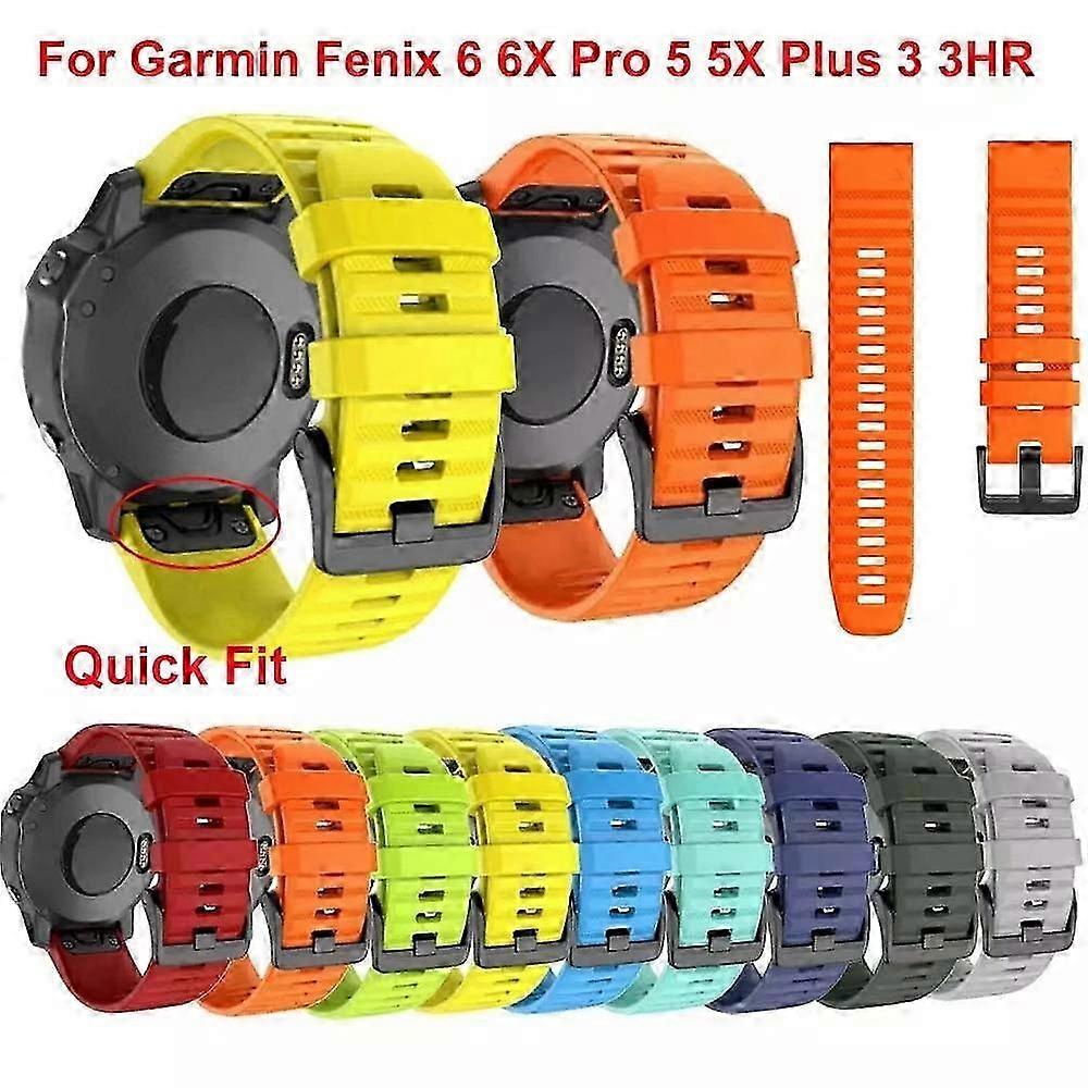 26 22 Λουράκια ρολογιού σιλικόνης 20mm για Garmin Fenix 7 7s 7x 6x 6s Pro Βραχιολάκι Easyfit 5 5x 5s Συν Βραχιόλι Smartwatch 3 ωρών