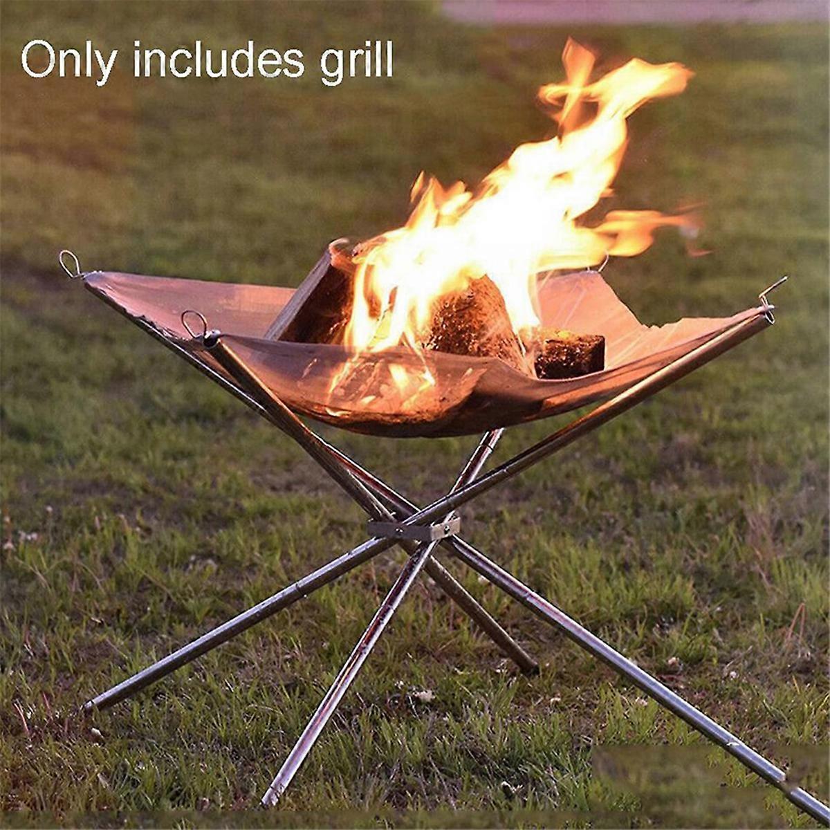 Outdoor camping bonfire rack burning rack barbecue grid Medium