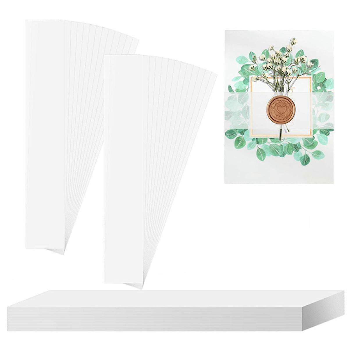 150 Pcs Clear Invitation Band for 5x7 Invitations Vellum Belly Band