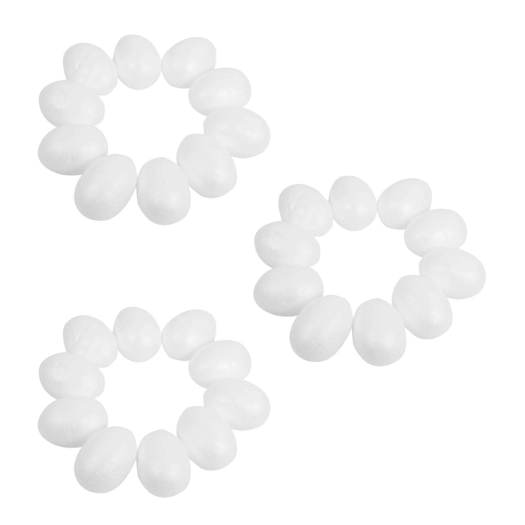 30 Eggs 6 cm White Easter Egg Decorative Egg for Painting or Sticking