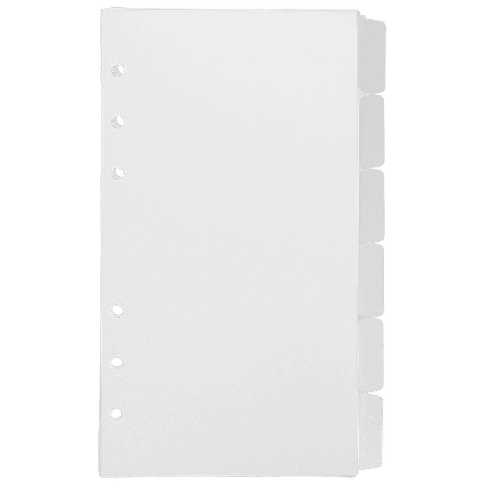 Transparent Index Dividers for Notebook with 18 Sheets for Daily Use