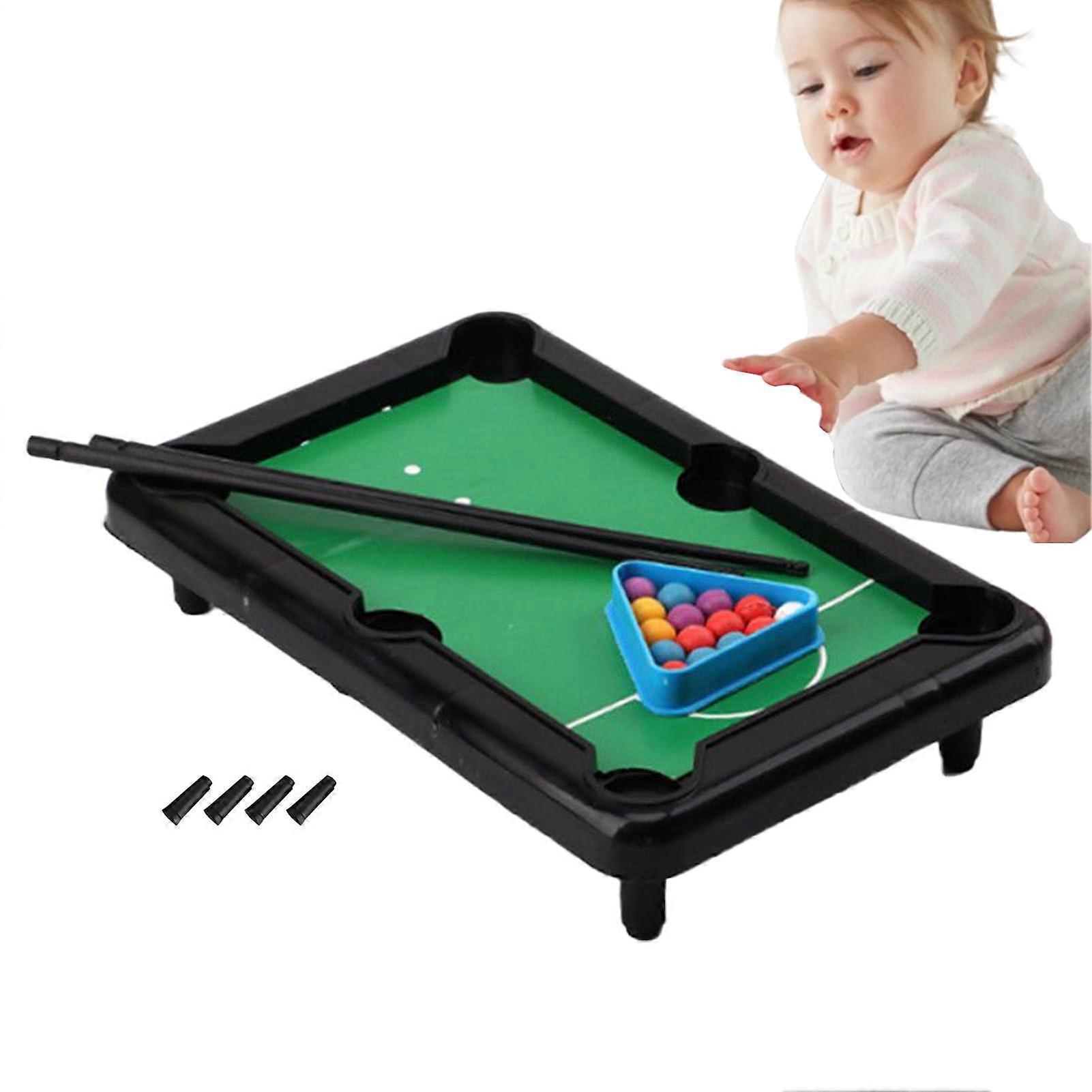 Mini Pool Game Set Tabletop Billiard Table Lightweight Indoor Snooker Compact Cue Sports Kit TravelFriendly HomeParty