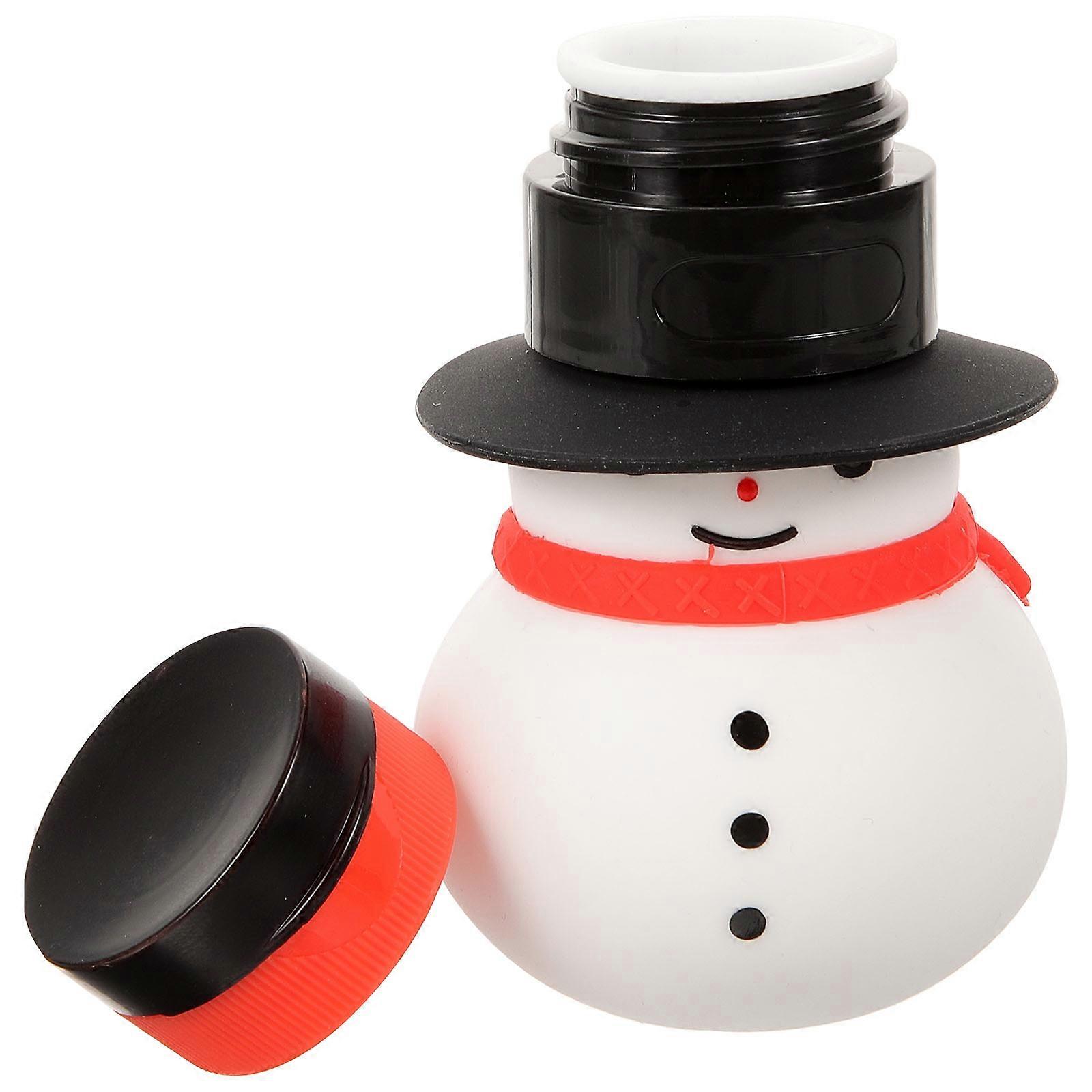 Portable Silicone Travel Shampoo Container Snowman Shaped Designed For Business Trips 3.69x2.28x2.28in Storage 1Set