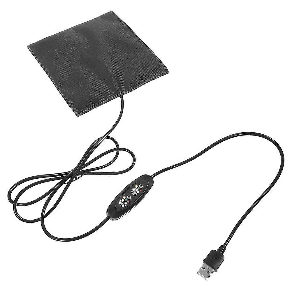 Winter Protection Heating Pad For Chinchillas 2Pcs USB Heated Pet Bed Mat With Temperature Control In Black For Pet Owners