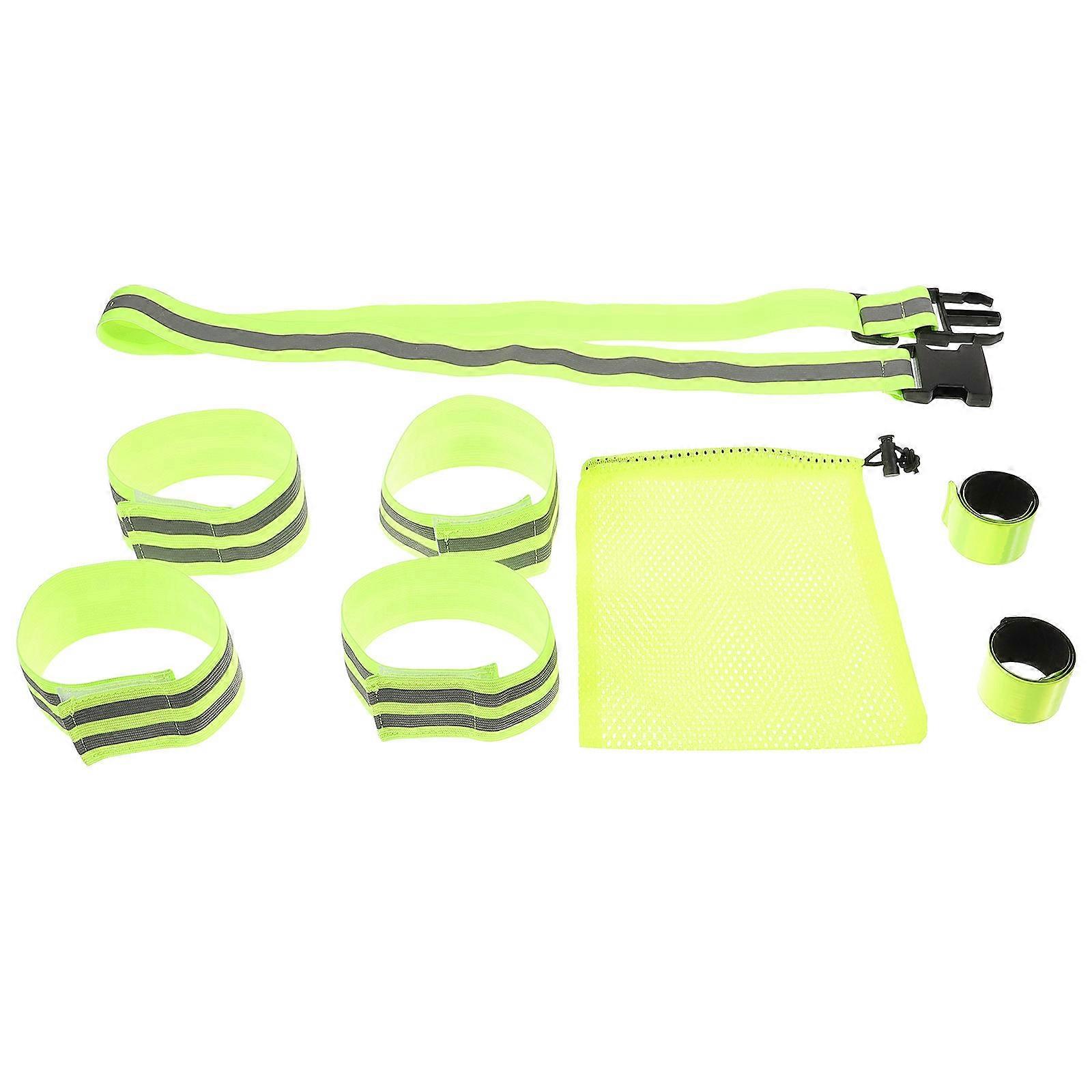 Safety Enhancement Reflective Armband Suitable For Outdoor Activities For Walkers And Marathon Enthusiasts Measuring 54x4.5cm 5 Sets