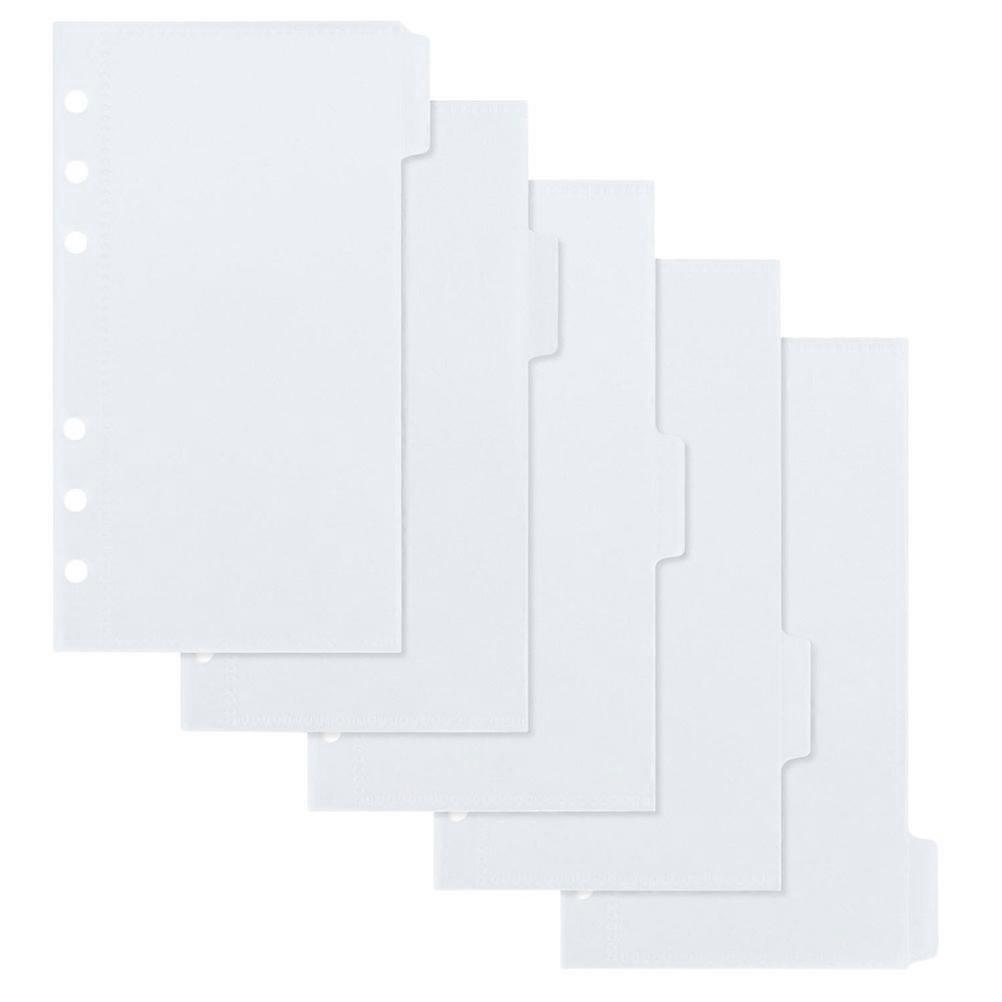 Binder Organizer 1 Set Binder Pockets Document Wallet 6 Holes Designed For Travel Essentials 16.7X9.2X0.01CM Transparent Budget Organization 5Pack