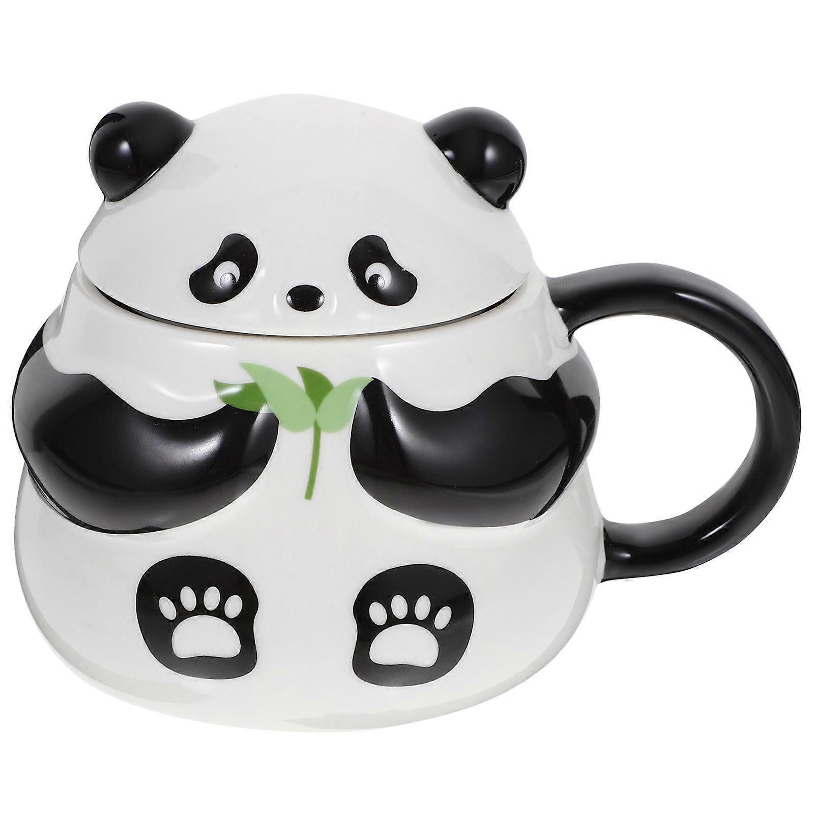 Cartoon Panda Water Cup Versatile Use For Café And Restaurant With 360ml Capacity 1Pack