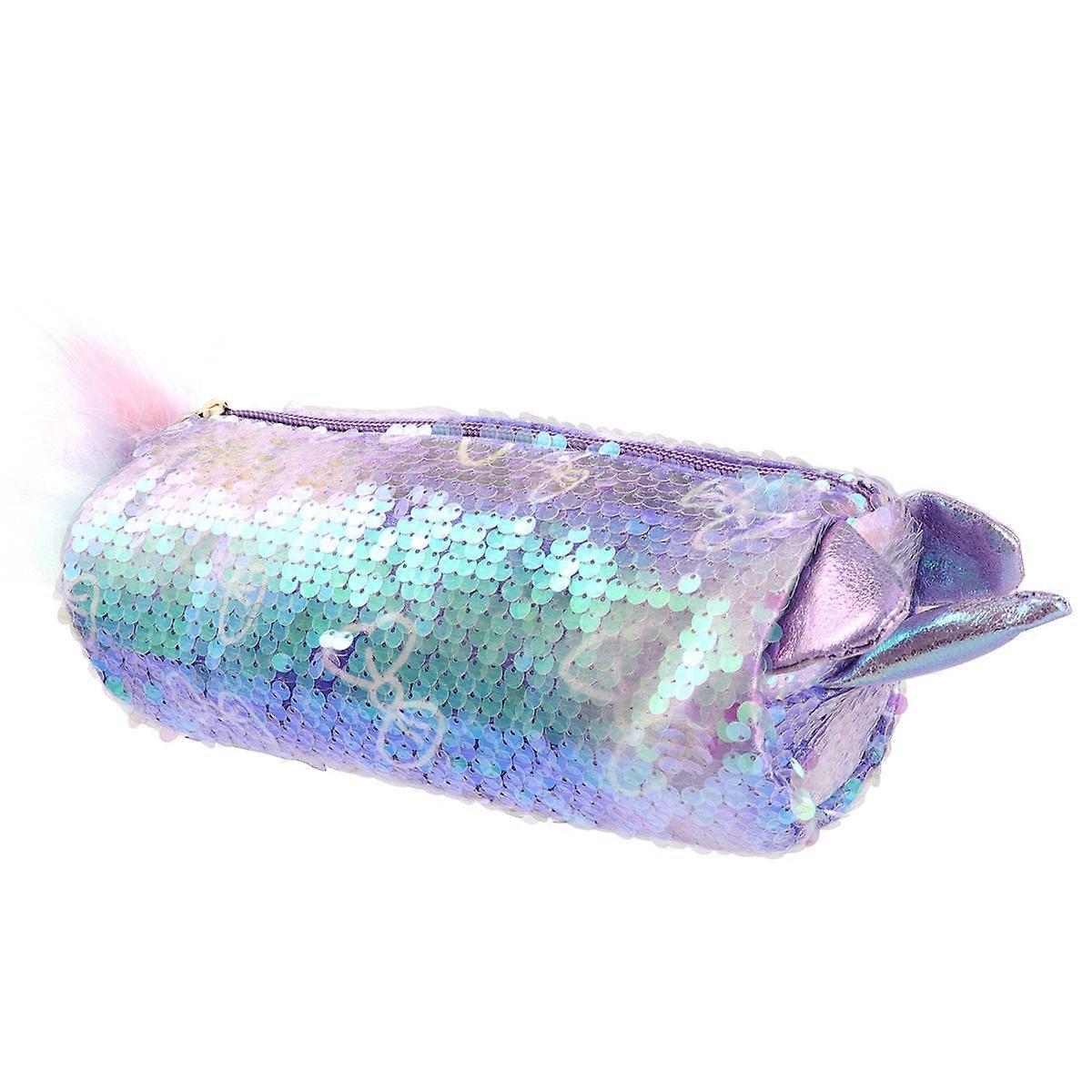 Stationary Box Sequin Design for Storage 3Pcs Purple Organizer