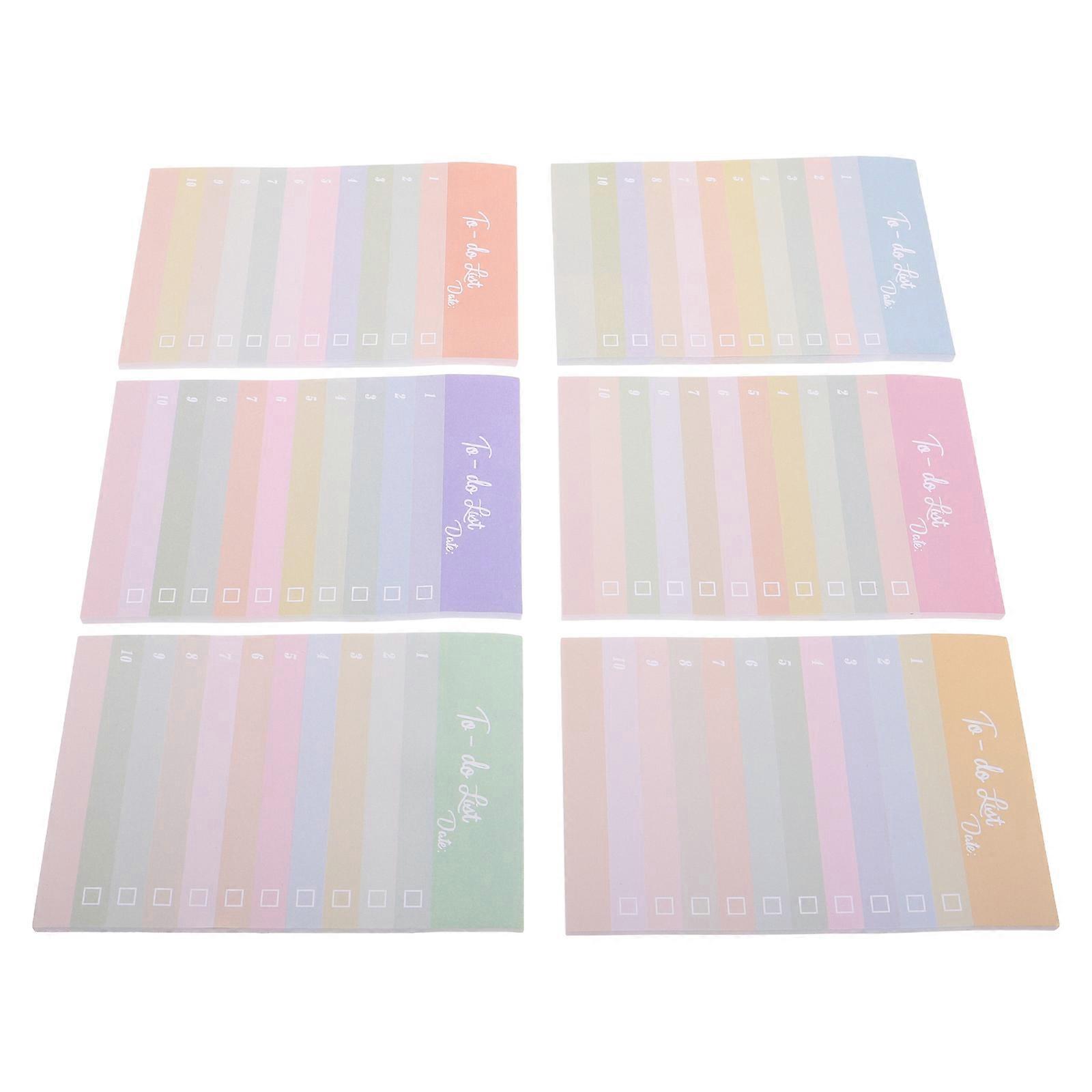 Cute Cartoon Striped Self-Stick Notes for Office Use 12Pcs Notepads