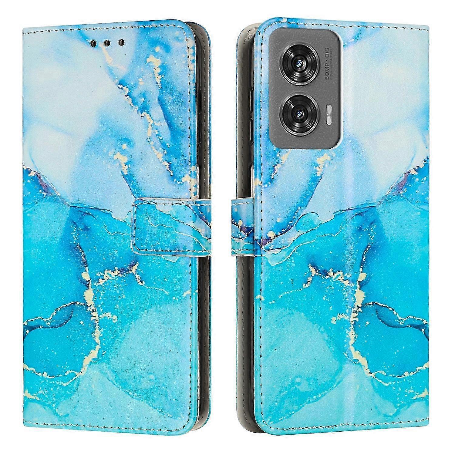 Painted Marble Pattern Leather Phone Case 2025