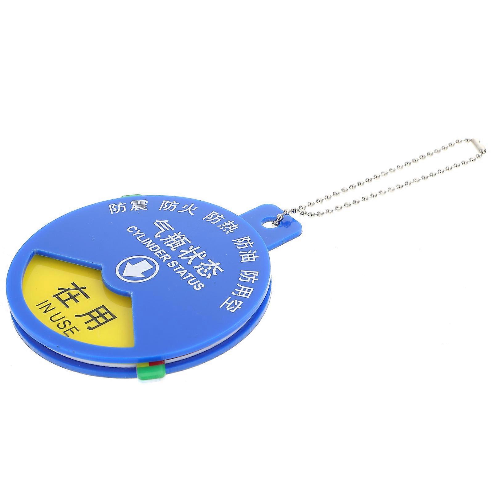 Identification Plate For Oxygen Cylinder Status Medical Use 9.70X8.00X0.70Cm Blue Simple Design 3Pcs