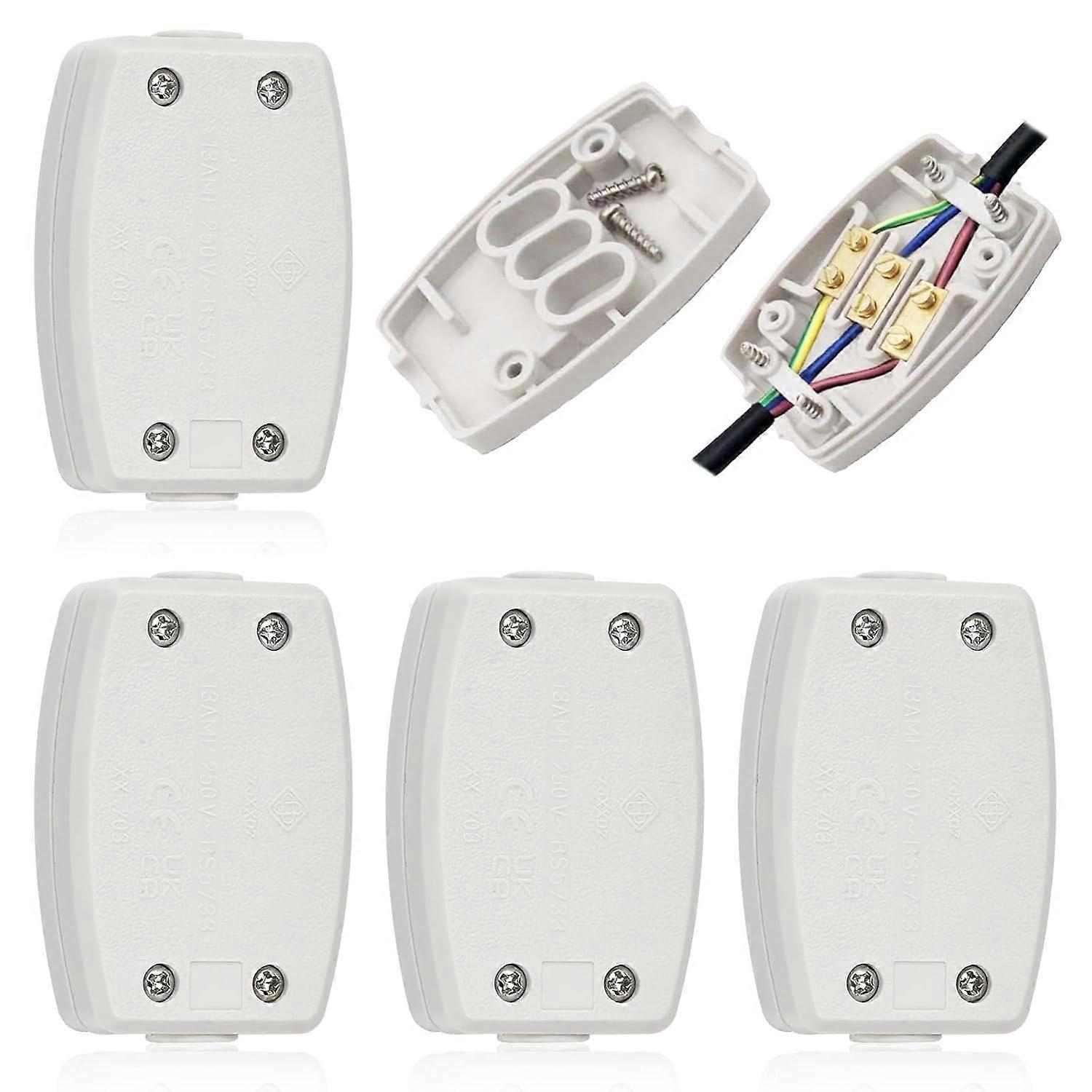 4PCS Junction Box 3-Pole Junction Box Waterproof Junction Box
