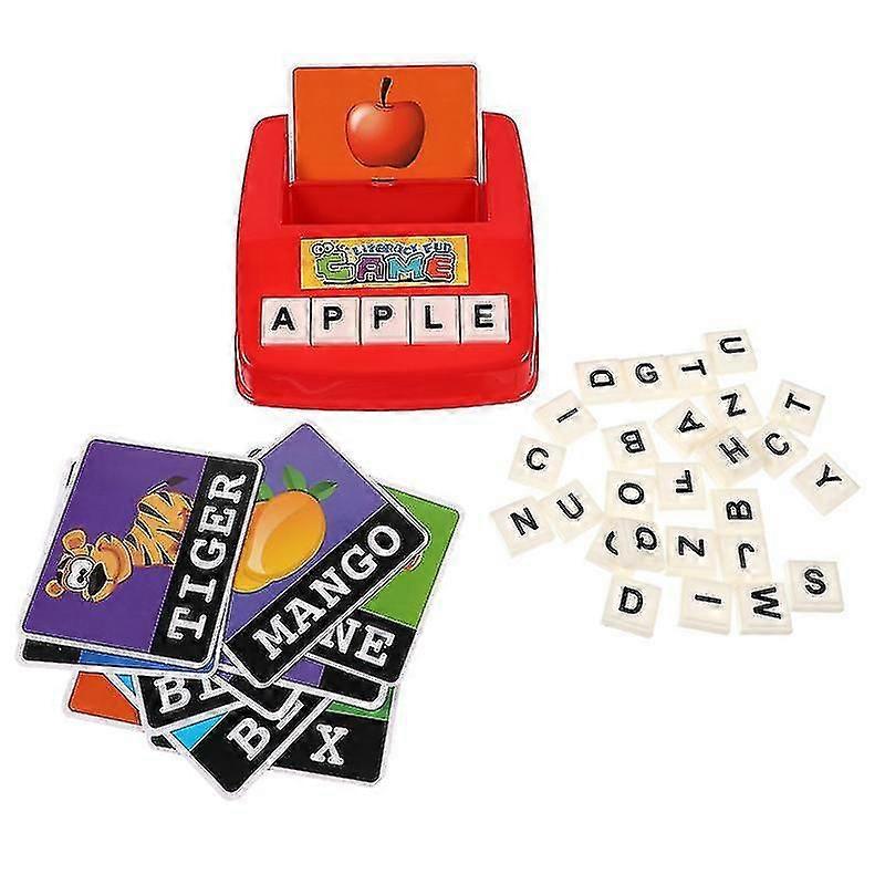 14X12 Cm Red Toy Gift Basket with English Learning Word Game Machine