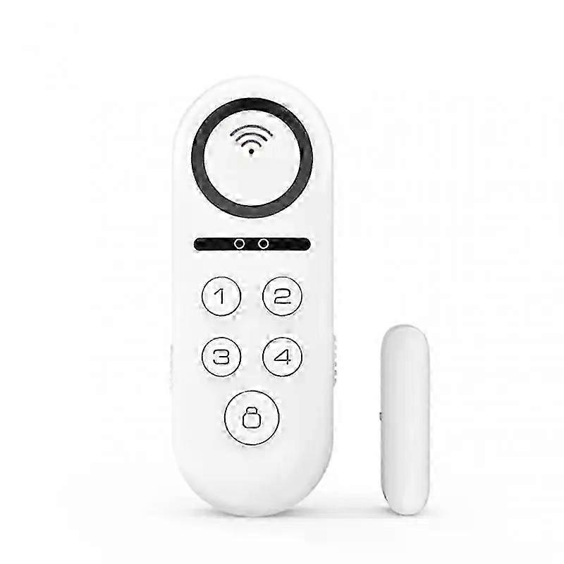 Tuya WiFi Door and Window Sensor with Remote Sound, Light Alerts and Password Disarm Feature