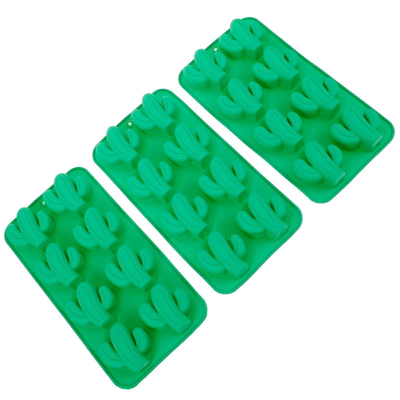 DIY Silicone Cake Moulds for Kitchen 3Pcs Cactus Baking Molds Set