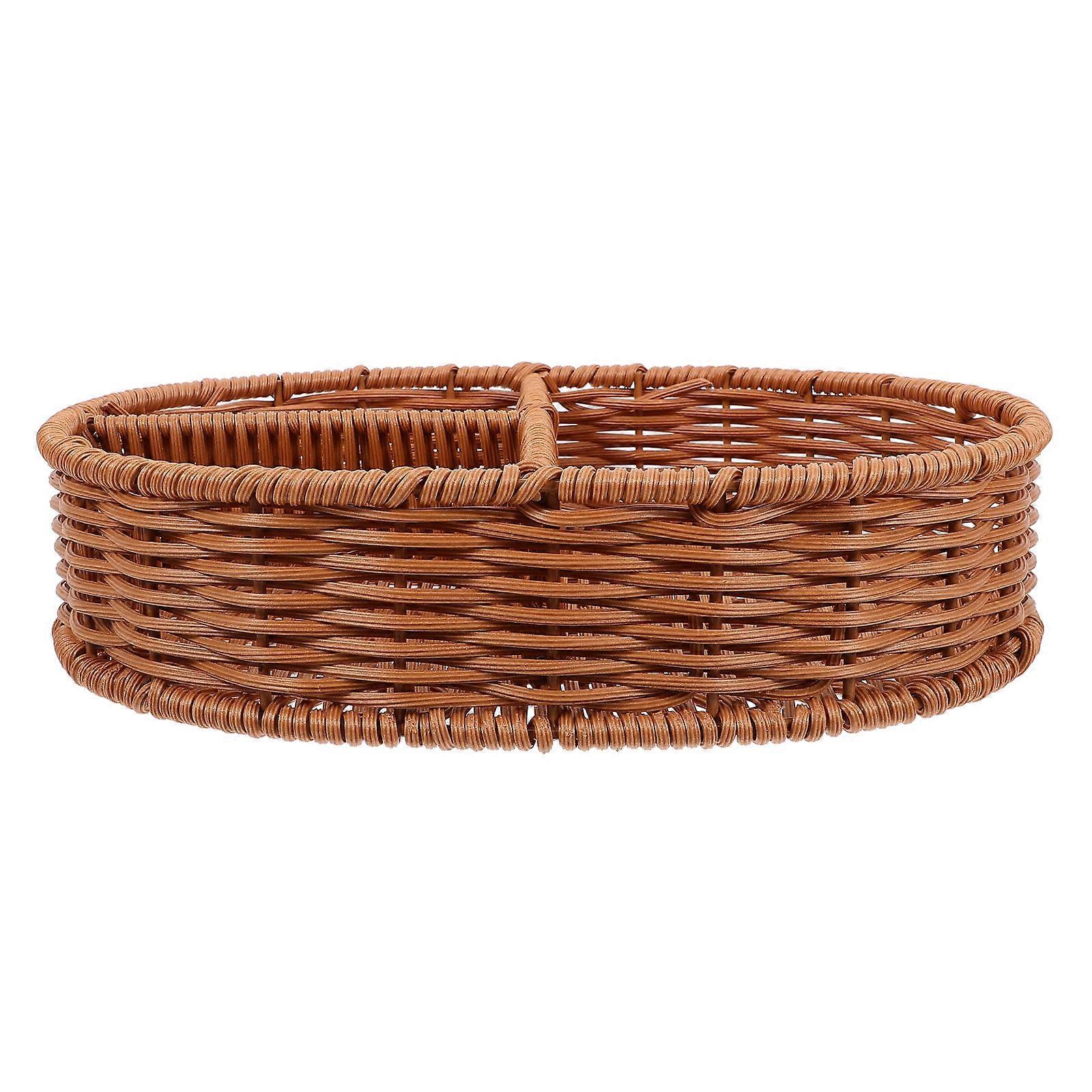 Dried Fruit Compartment Basket For Outdoor Use Rustic Storage 3Pcs