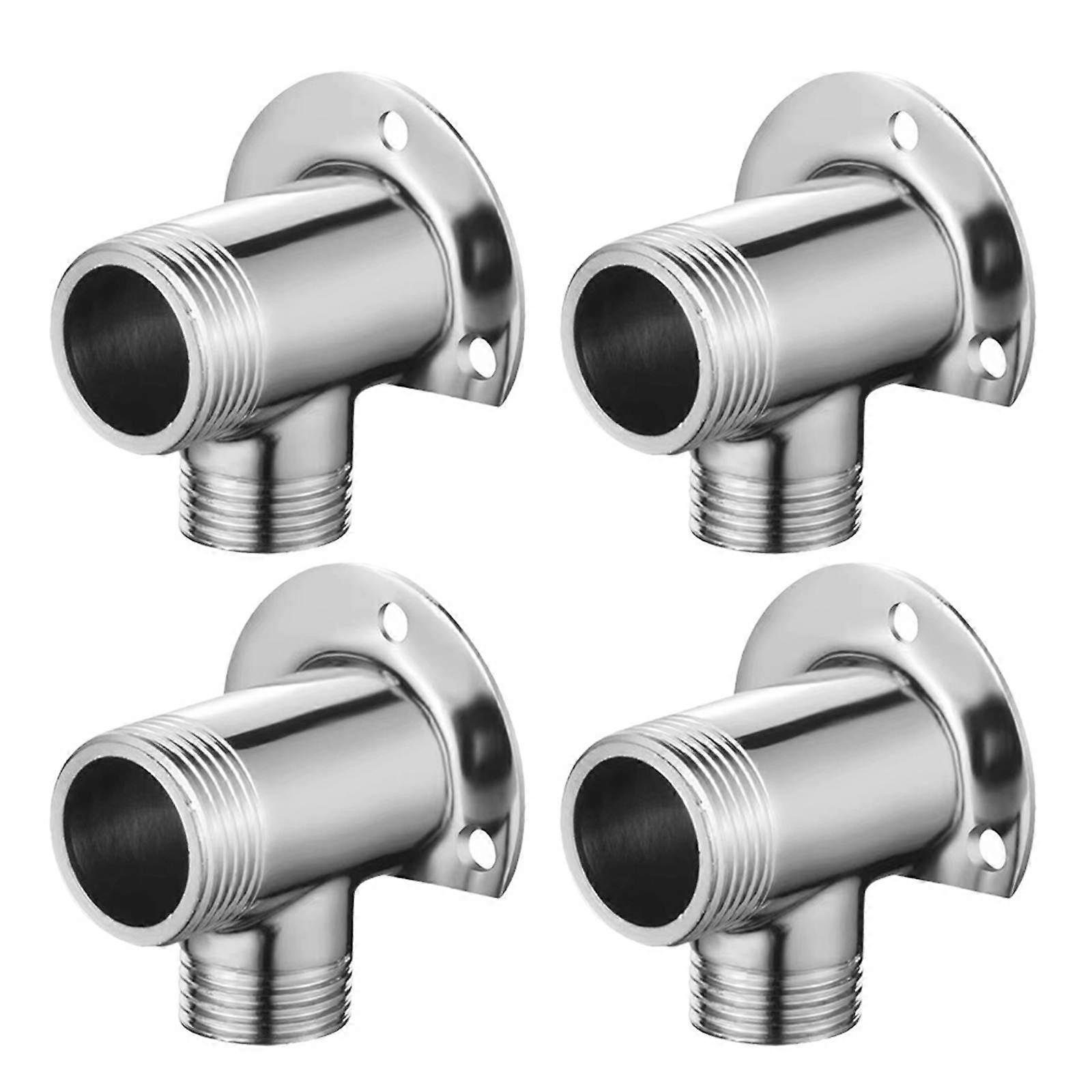 Silver Alloy Shower Converter Base for Surface Installation 12Pcs