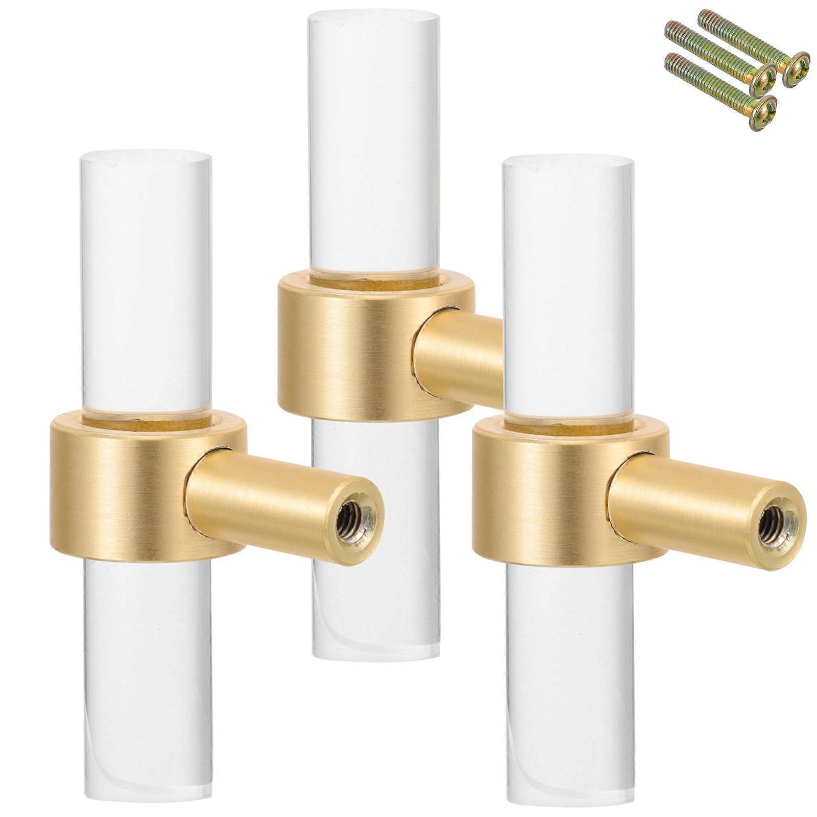 Acrylic Cabinet Handles for Kitchen Cabinet Pulls 9Pcs Single Hole Drawer Pulls