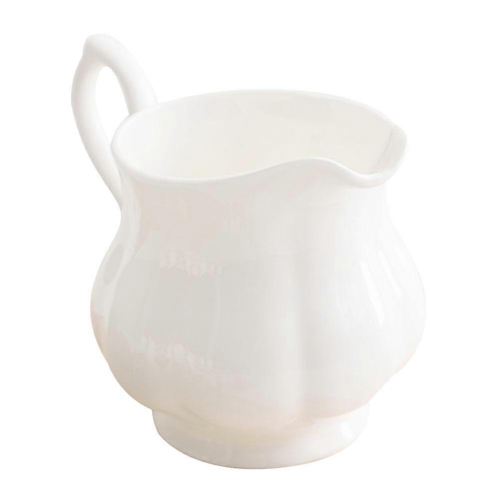 Ceramic Coffee Milk Cup for Serving 3Pcs Practical White Milk Jug